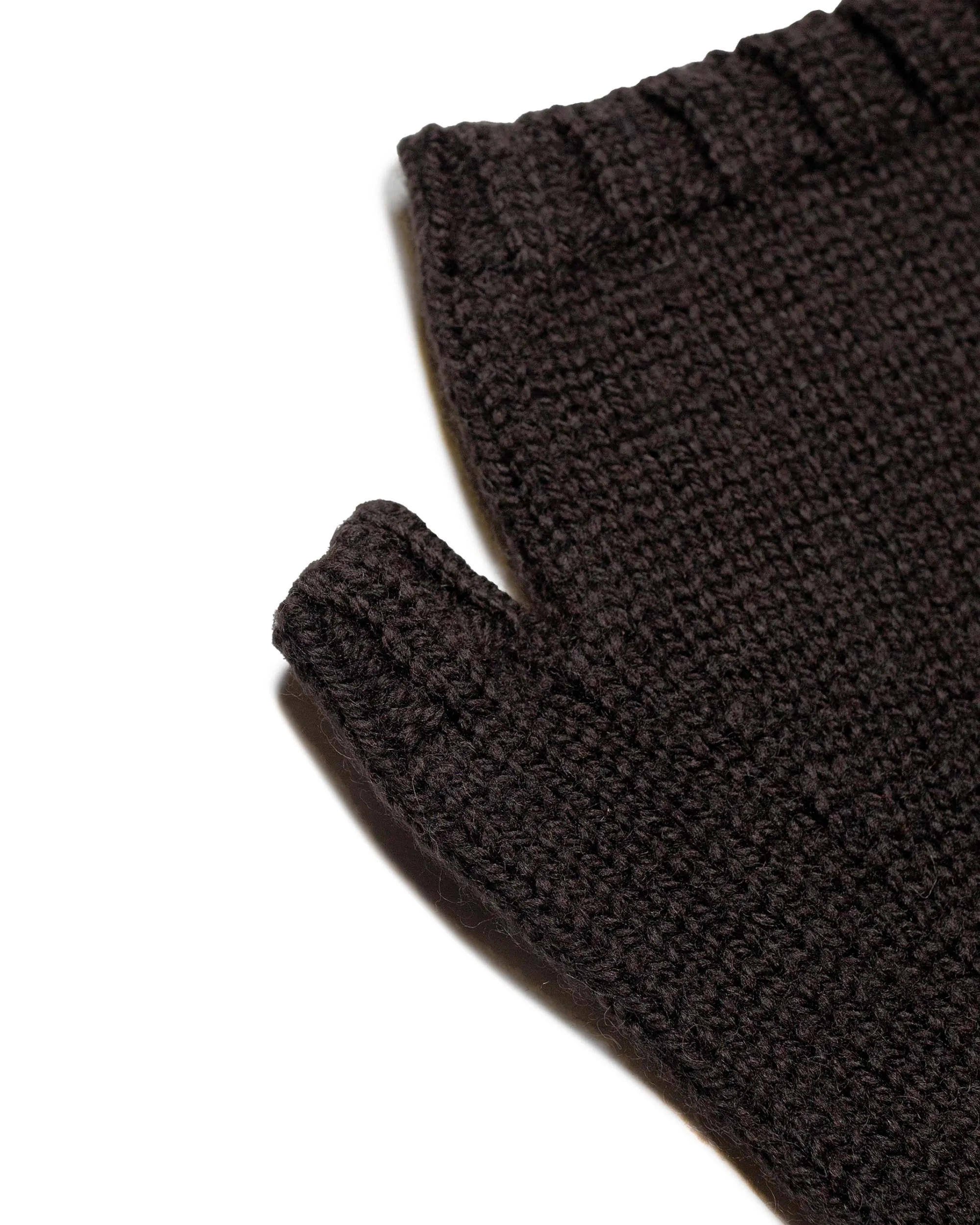 MHL Chunky Fingerless Glove British Merino Dark Brown sold by Lost & Found product image thumbnail 2