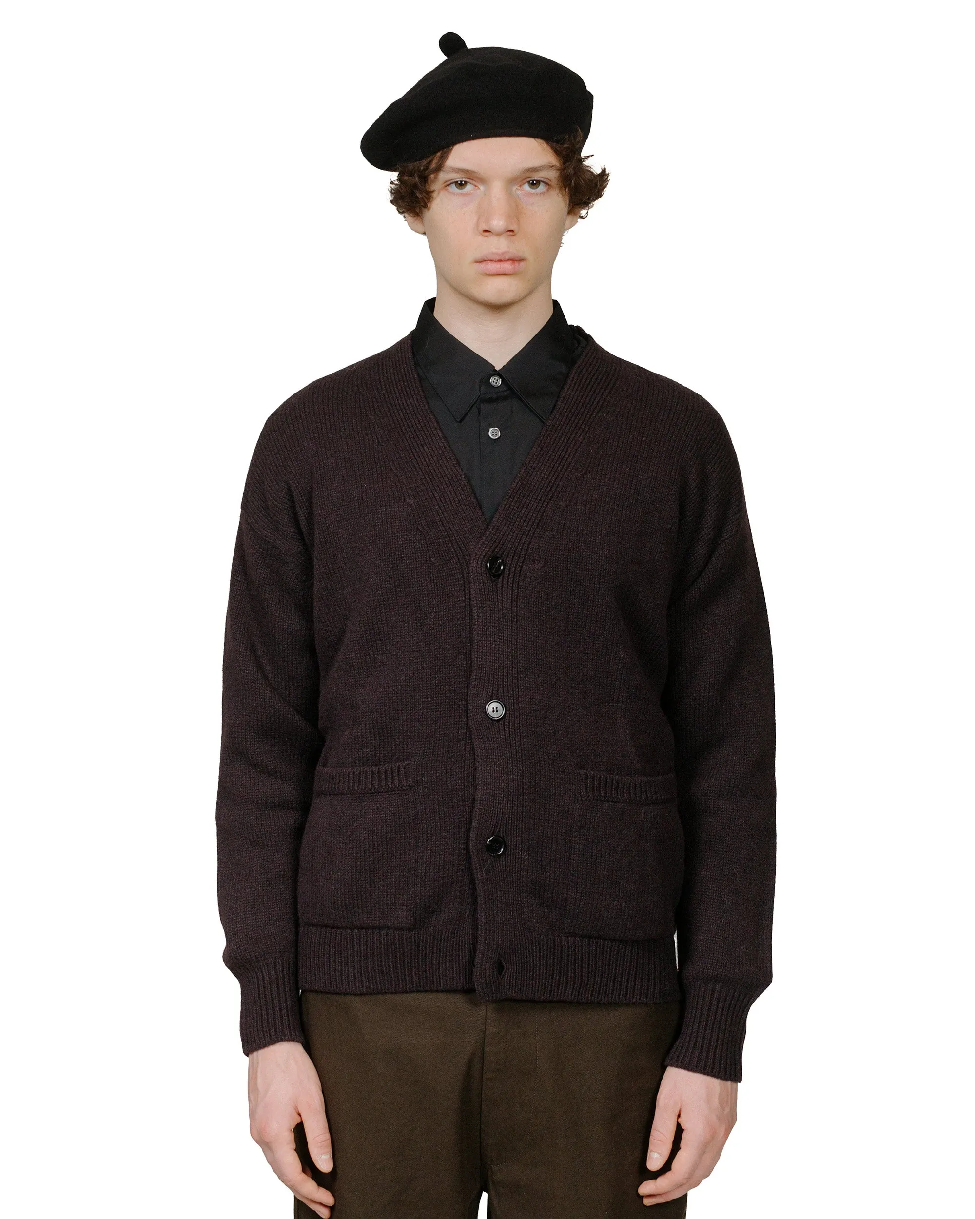 Margaret Howell Boxy Cardigan Geelong Ebony sold by Lost & Found product image thumbnail 2