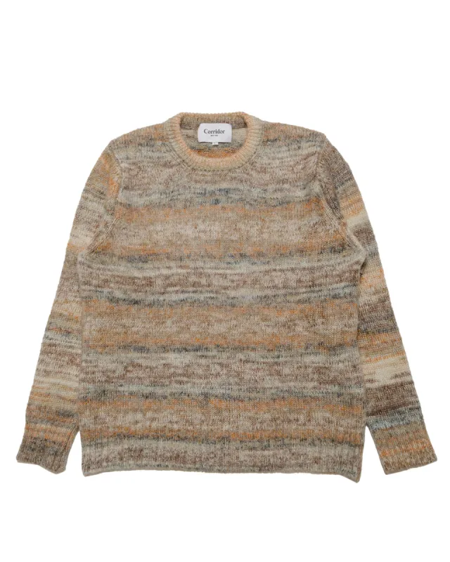 Corridor Space Dye Mohair Crewneck Natural sold by Lost & Found