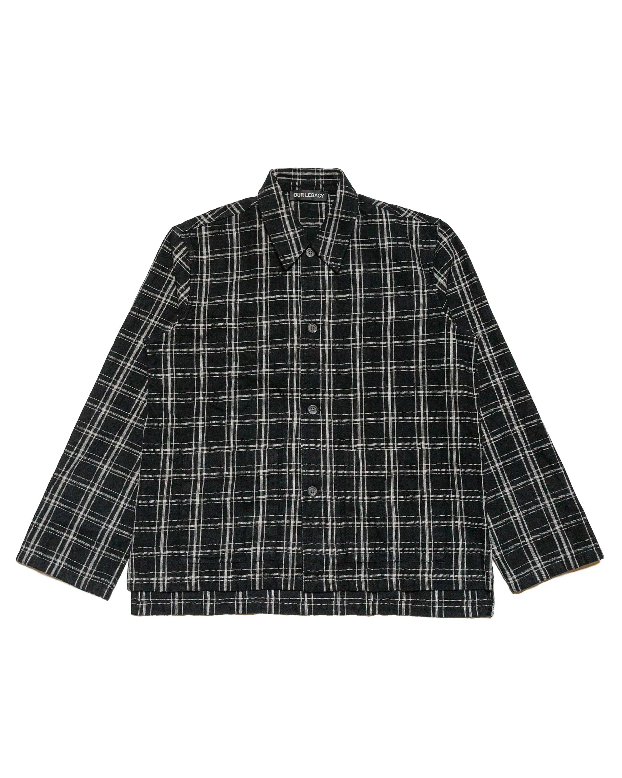 Our Legacy Haven Jacket Black/White Helix Flannel sold by Lost & Found