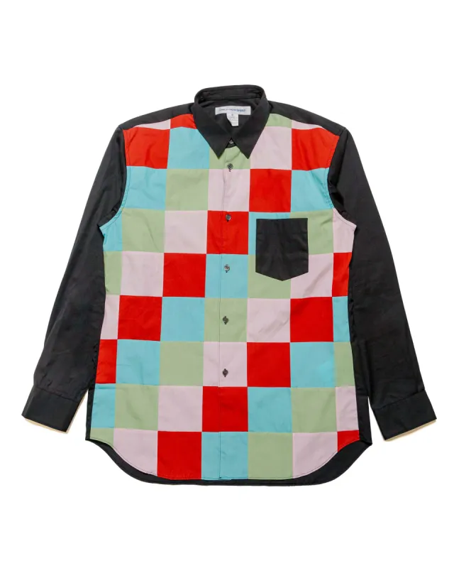 Comme des Garçons SHIRT Patchwork Check Shirt Black Mix sold by Lost & Found