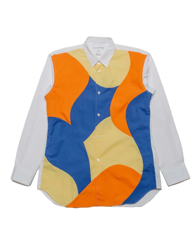 Comme des Garçons SHIRT Curved Patchwork Shirt White Mix made by Lost & Found
