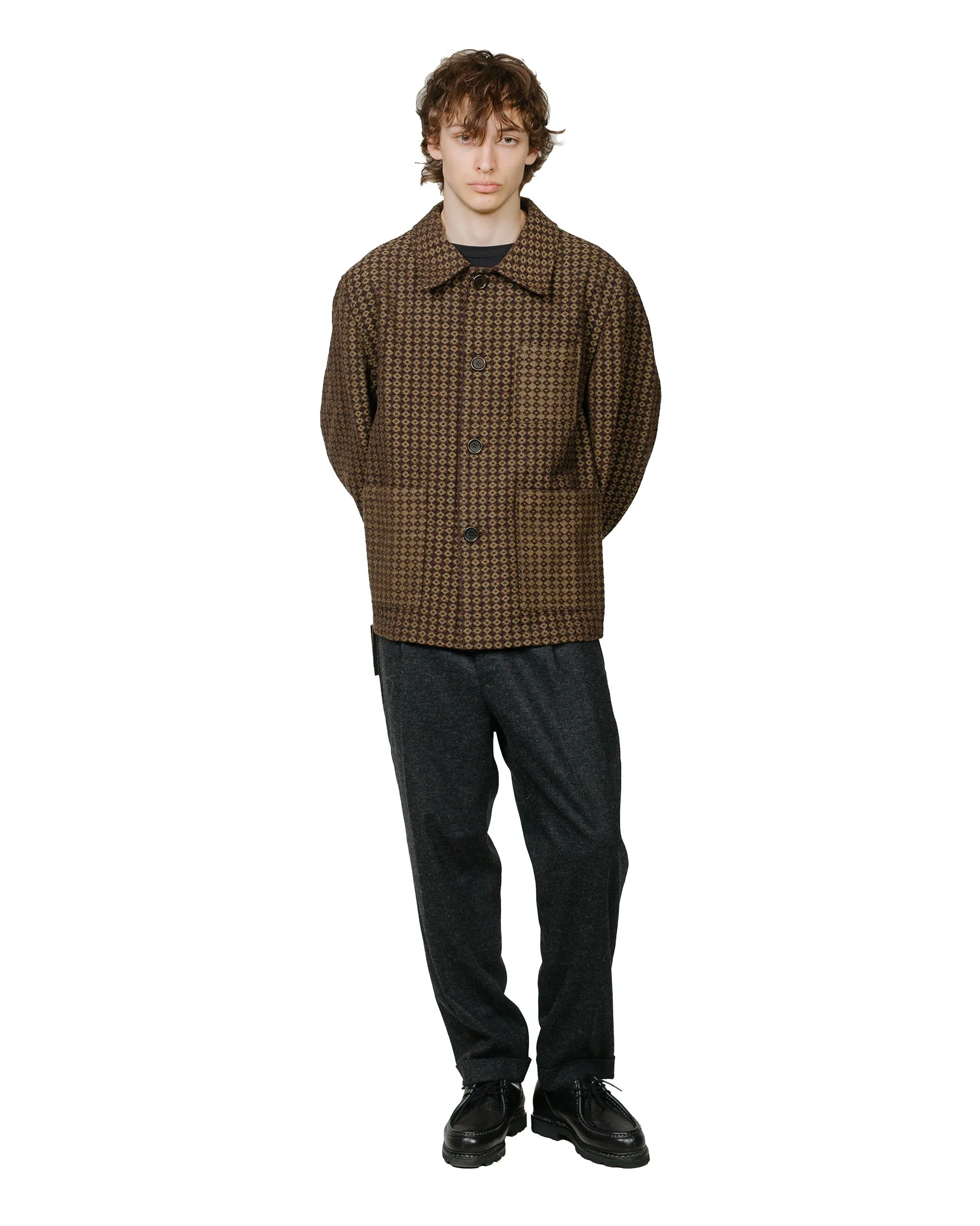 Amomento Jacquard Pocket Jacket Brown sold by Lost & Found product image thumbnail 4