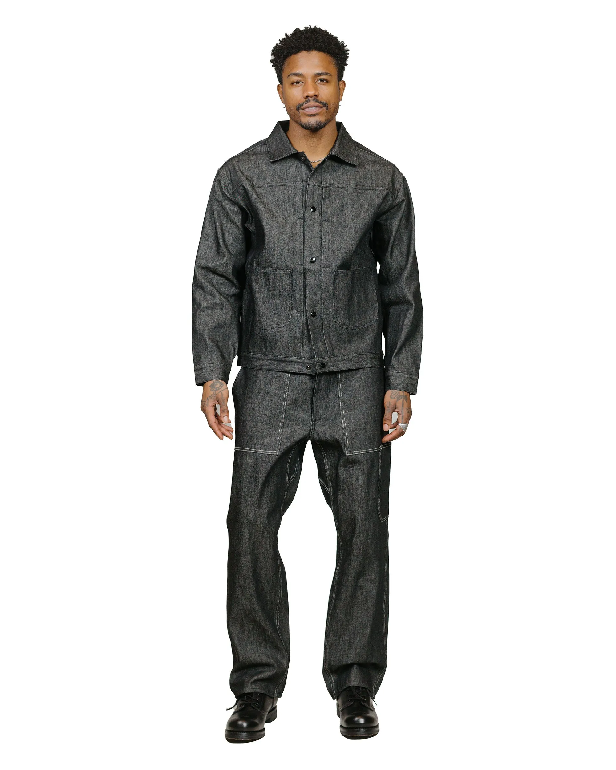 Sassafras T.P. Landscaper Pants 13oz Slab Denim Black sold by Lost & Found product image thumbnail 4