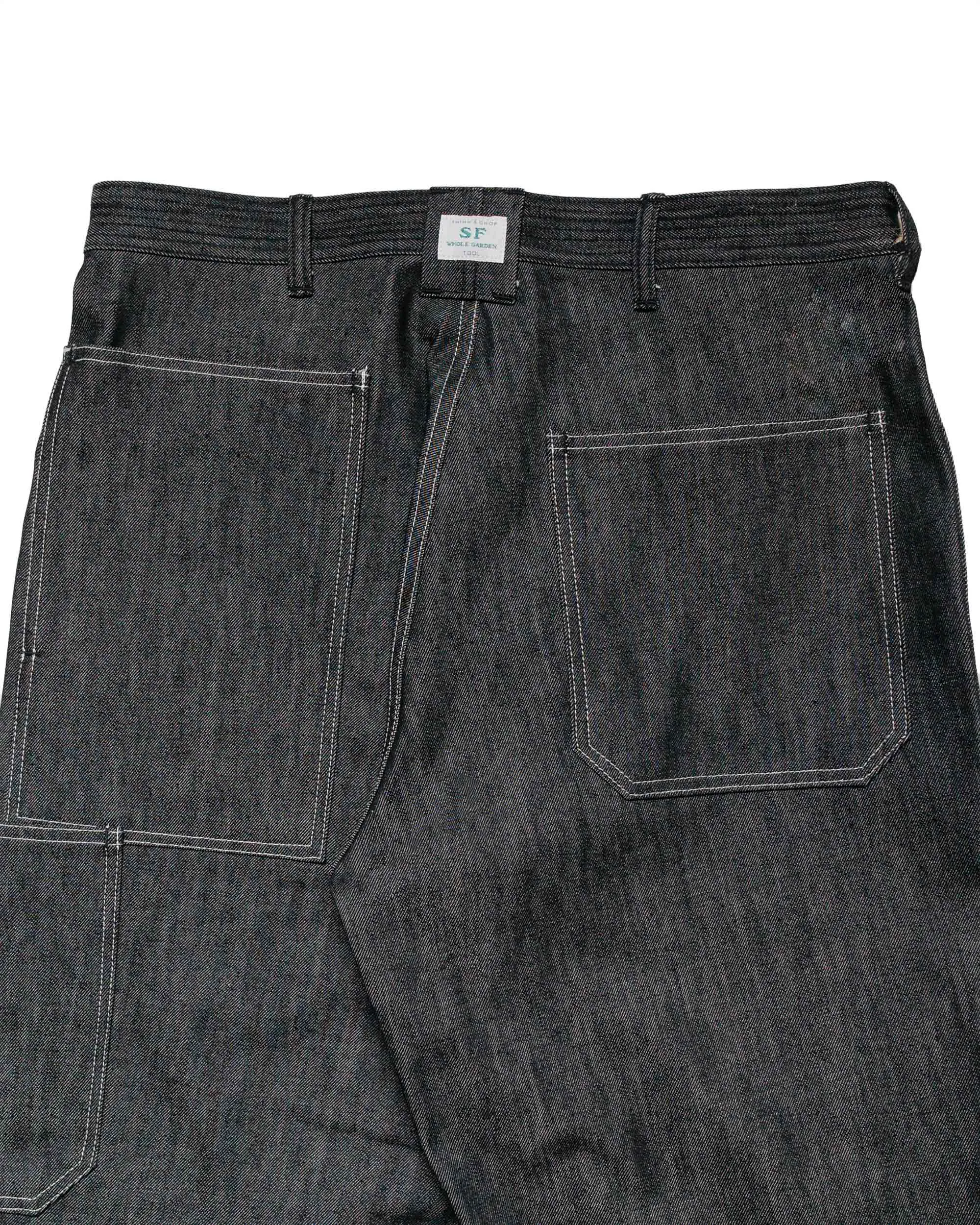 Sassafras T.P. Landscaper Pants 13oz Slab Denim Black sold by Lost & Found product image thumbnail 5
