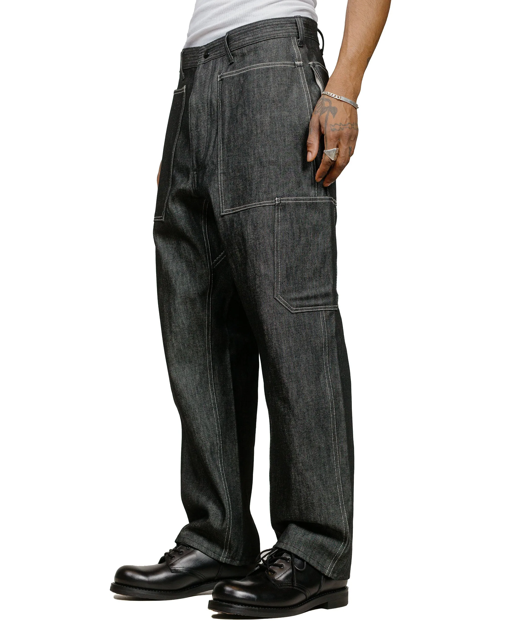 Sassafras T.P. Landscaper Pants 13oz Slab Denim Black sold by Lost & Found product image thumbnail 2