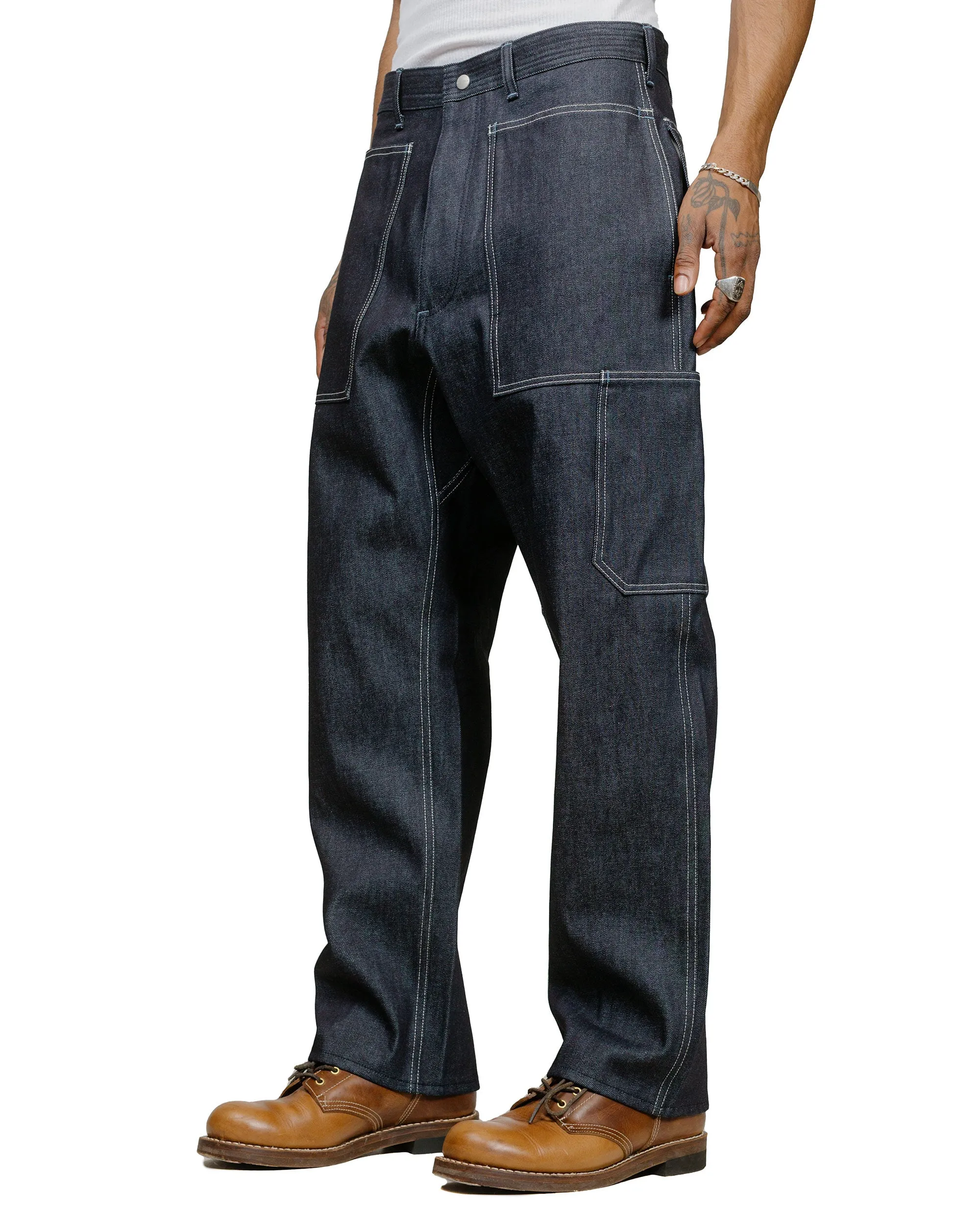 Sassafras T.P. Landscaper Pants 13oz Slab Denim Indigo sold by Lost & Found product image thumbnail 2