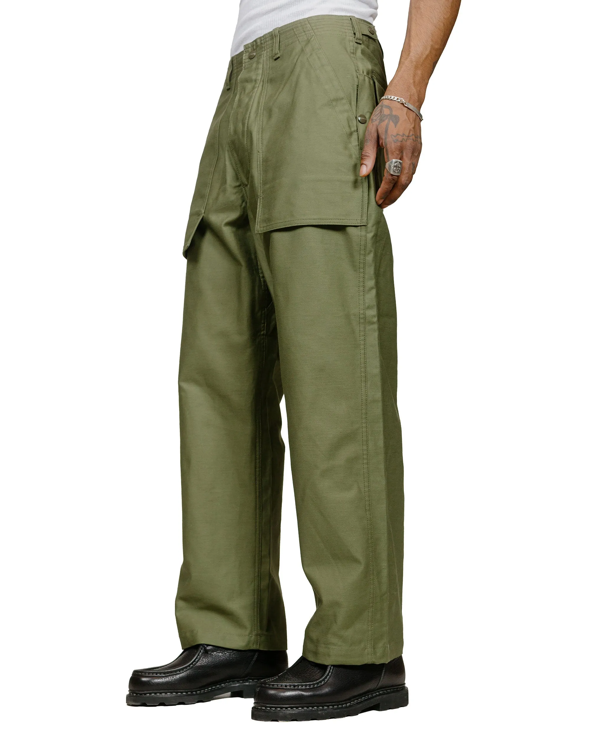 Sassafras F.S Cultivator Pants Back Satin Olive sold by Lost & Found product image thumbnail 2