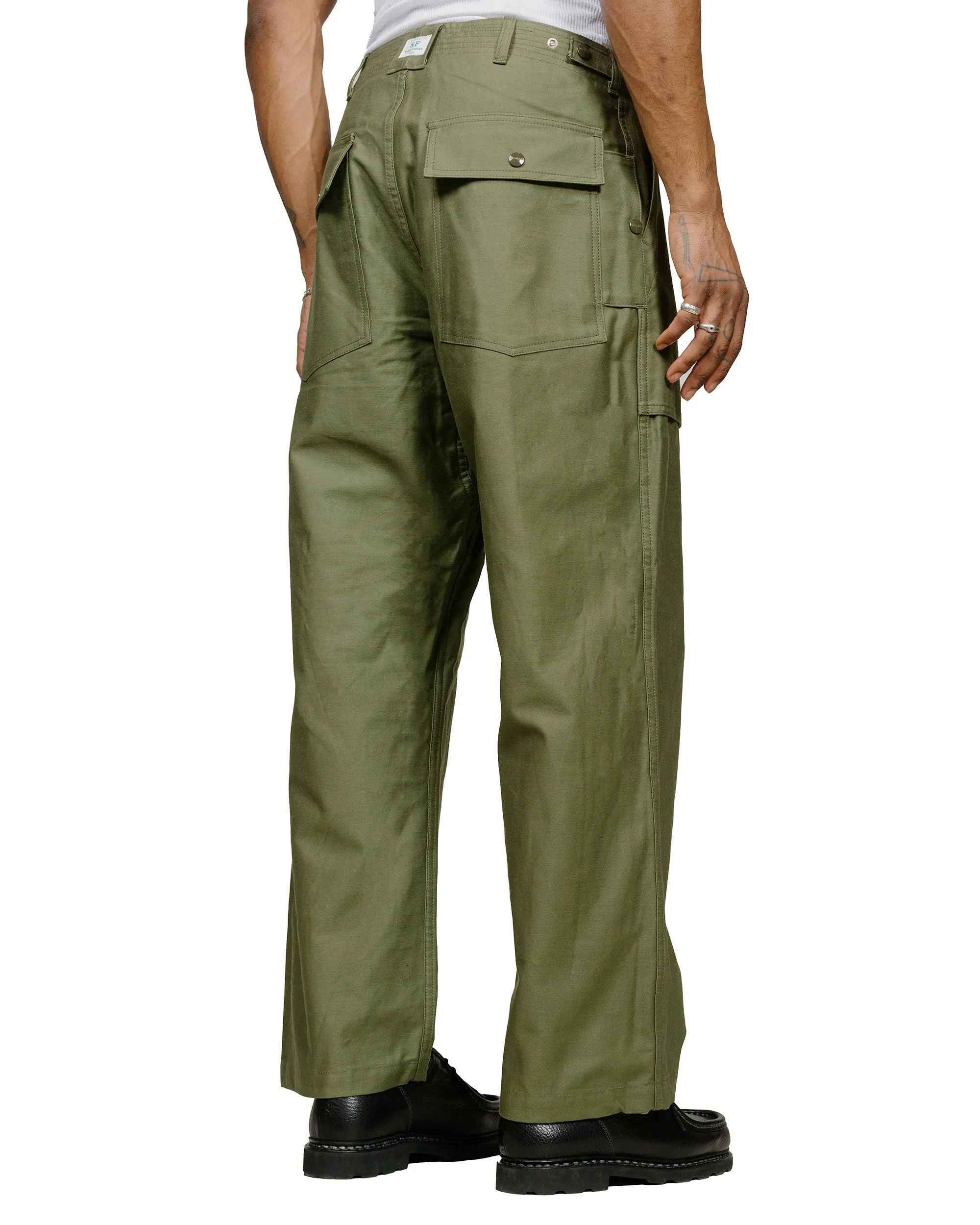 Sassafras F.S Cultivator Pants Back Satin Olive sold by Lost & Found product image thumbnail 3
