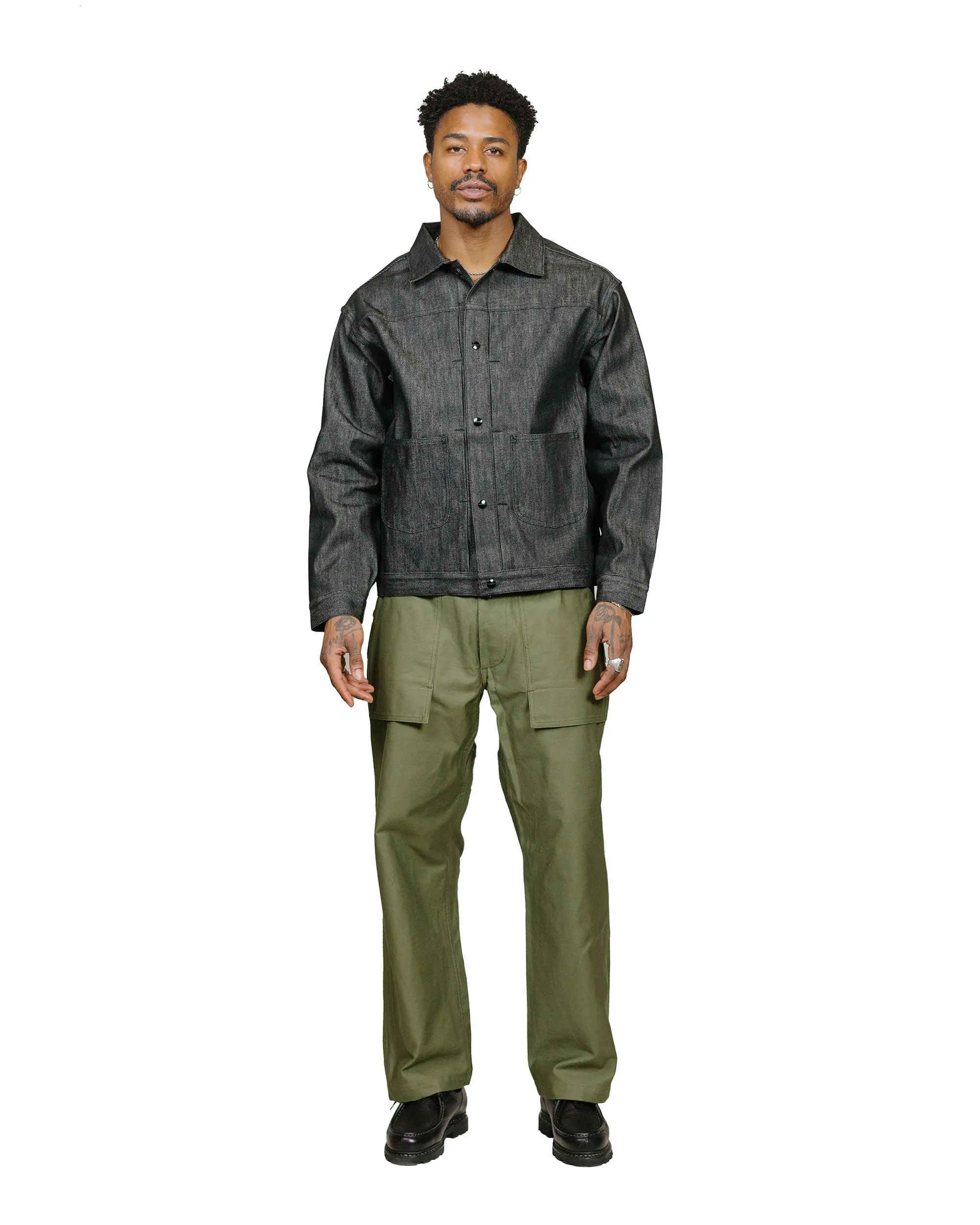 Sassafras F.S Cultivator Pants Back Satin Olive sold by Lost & Found product image thumbnail 4