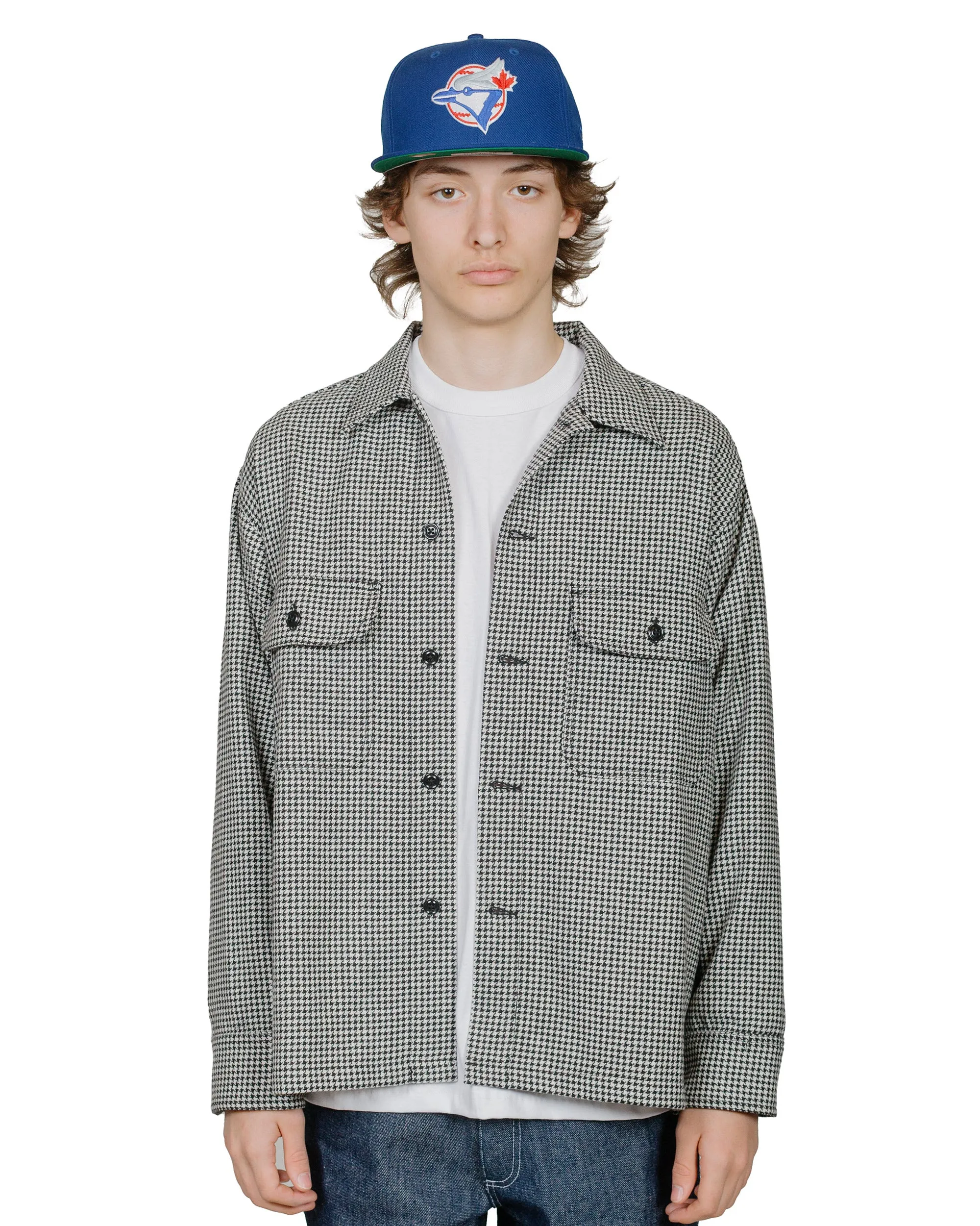Randy's Garments Over Shirt 50/50 Houndstooth White sold by Lost & Found product image thumbnail 2