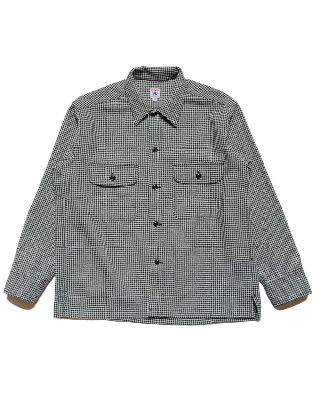 Randy's Garments Over Shirt 50/50 Houndstooth White sold by Lost & Found
