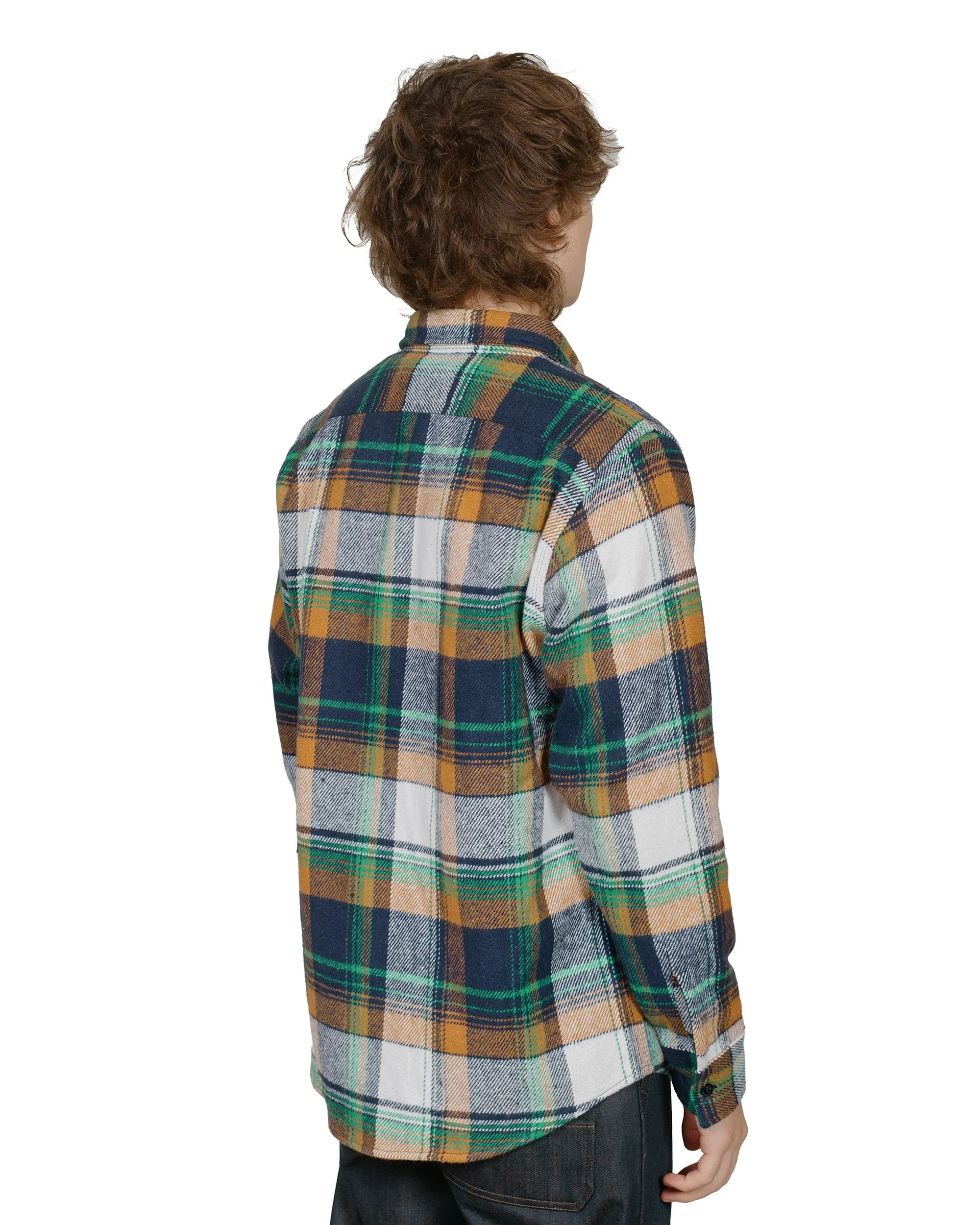 Randy's Garments 3-Pocket Work Shirt Heavy Brushed Flannel Plaid Green sold by Lost & Found product image thumbnail 3