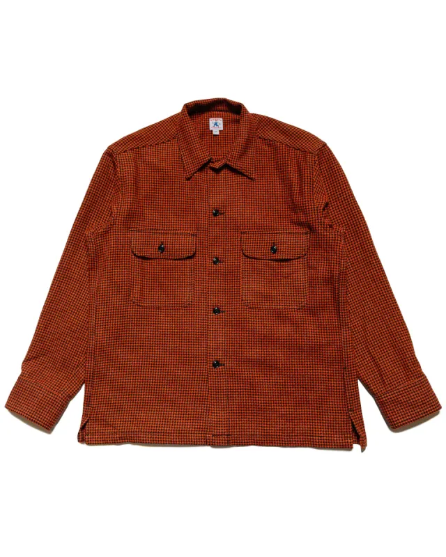 Randy's Garments Over Shirt 50/50 Houndstooth Deep Orange sold by Lost & Found