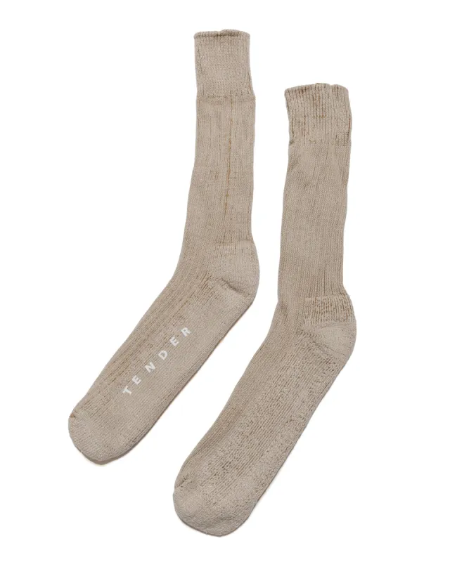 Tender Rib Socks Cotton Yarn Saddened Wattle Dyed sold by Lost & Found