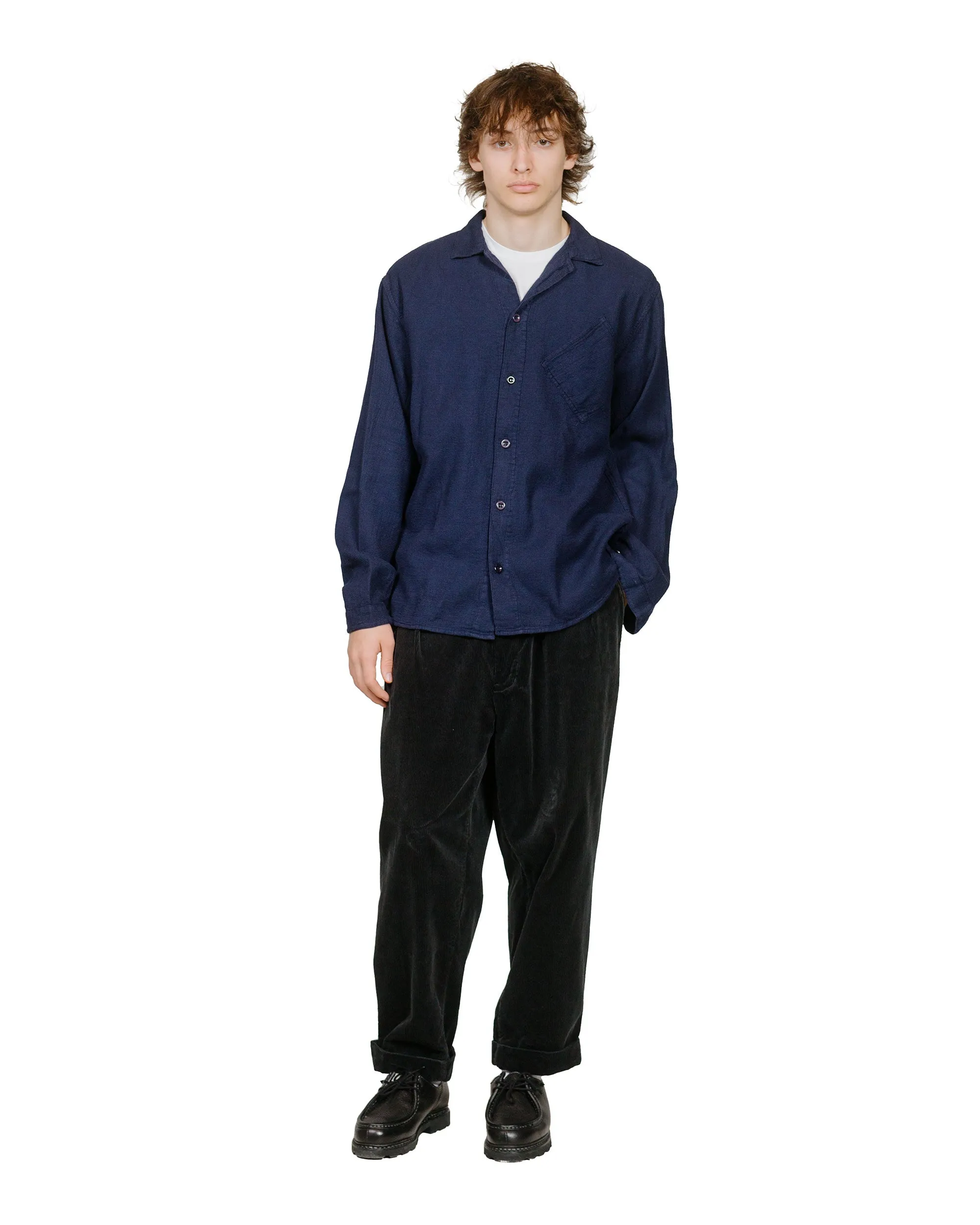 Tender 465 Argyle Chest Pocket Shirt Fine Cotton Beekeeper's Cloth Hadal Blue sold by Lost & Found product image thumbnail 4