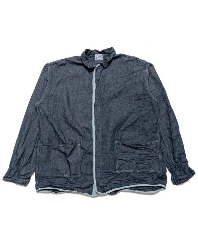 Tender Type 464 Webbing Fly Shirt Indigo Chambray Cotton Tote Cloth Rinsed sold by Lost & Found