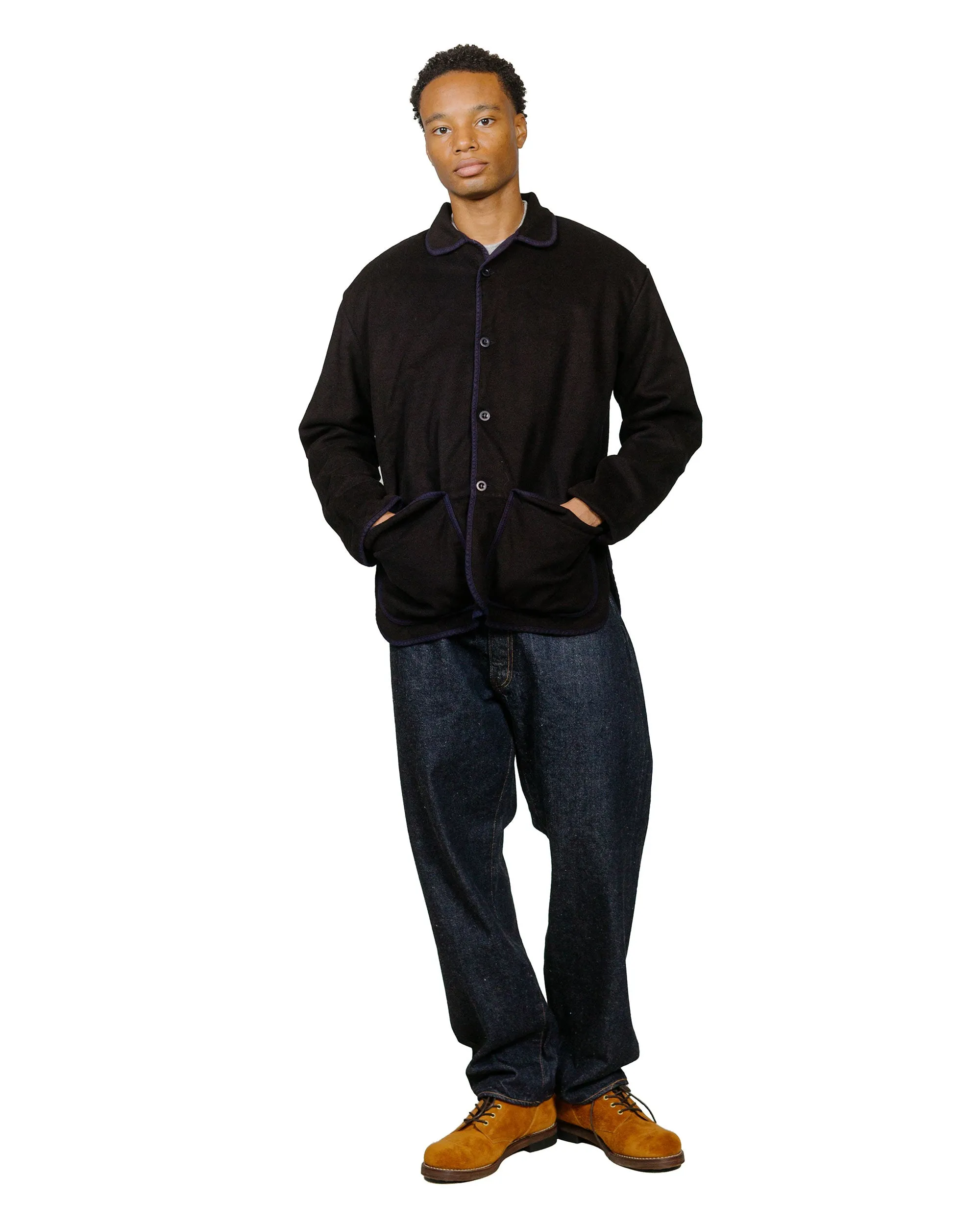 Tender Type 942 Lobster Tail Jacket Black Wool Baize Hadal Blue sold by Lost & Found product image thumbnail 4