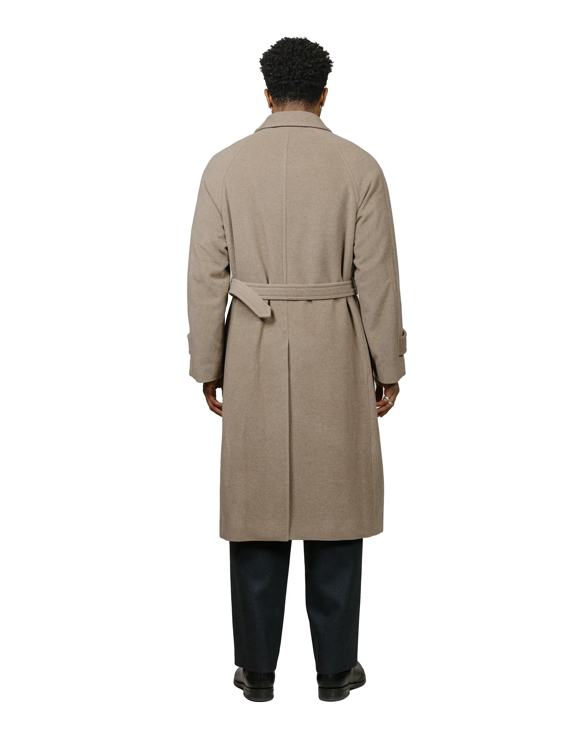 Auralee Super Fine Wool Mosser Soutien Collar Coat Khaki Beige sold by Lost & Found product image thumbnail 4