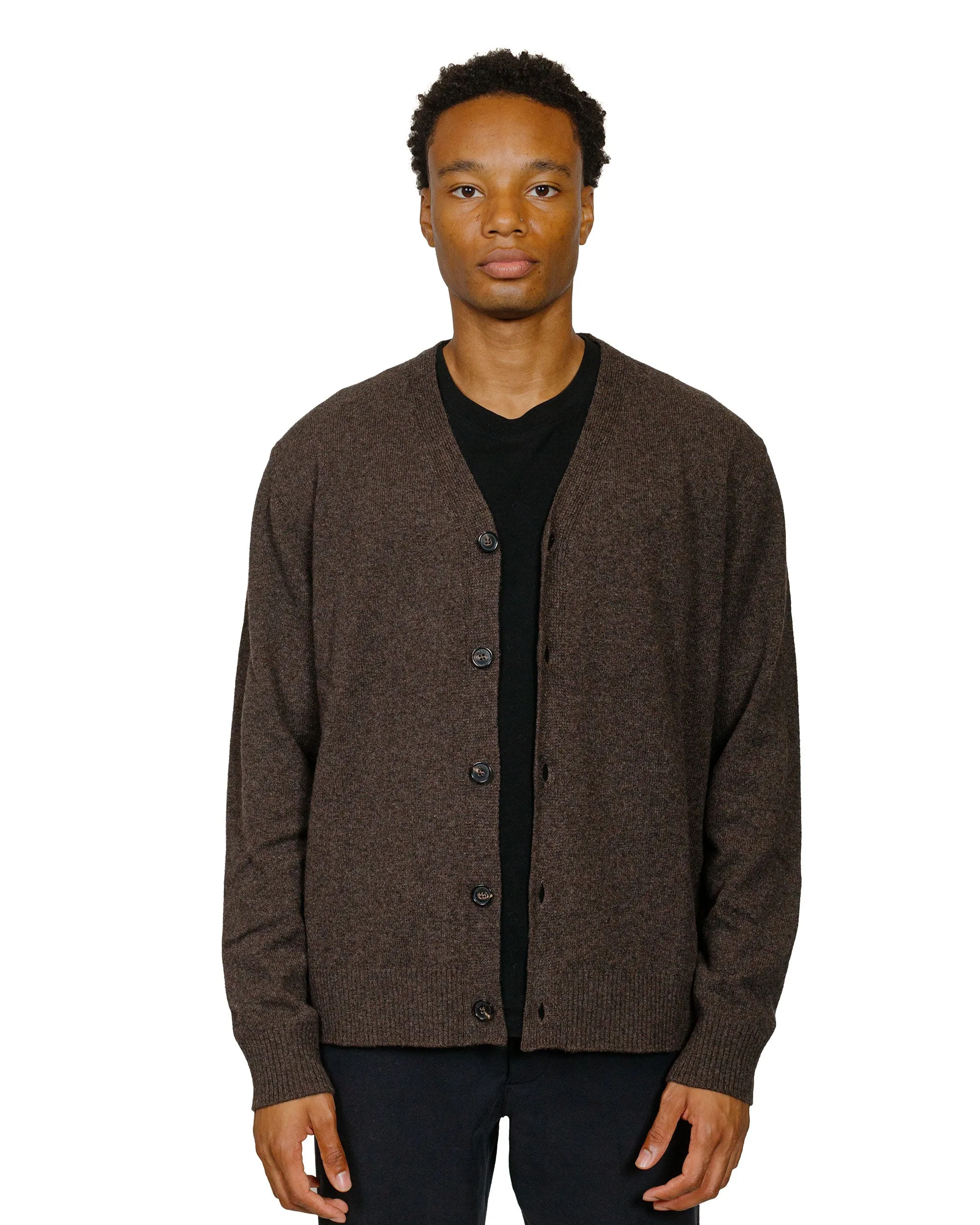Norse Projects Standard Merino Lambswool Cardigan Heathland Brown sold by Lost & Found product image thumbnail 2