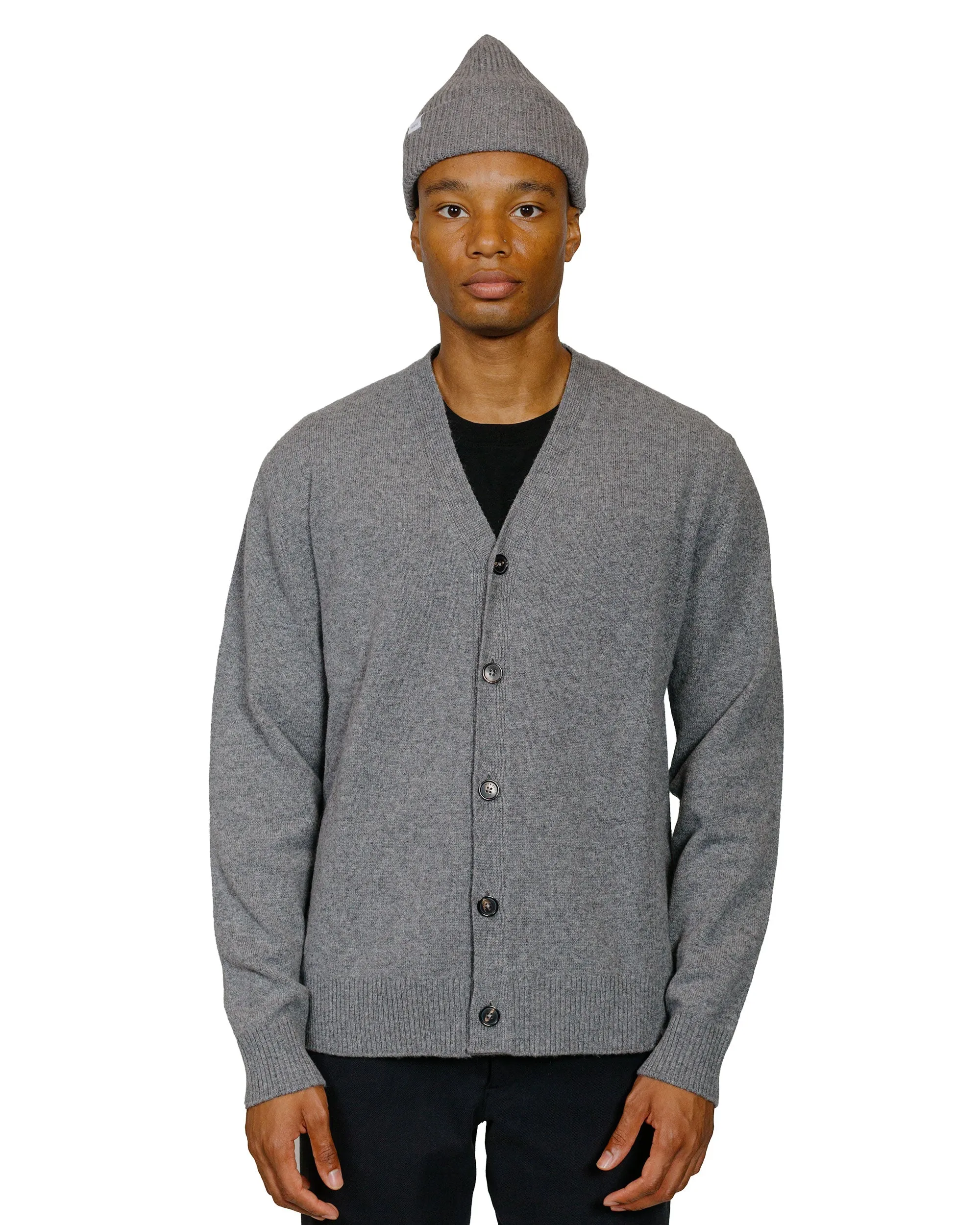 Norse Projects Standard Merino Lambswool Cardigan Grey Melange sold by Lost & Found product image thumbnail 2