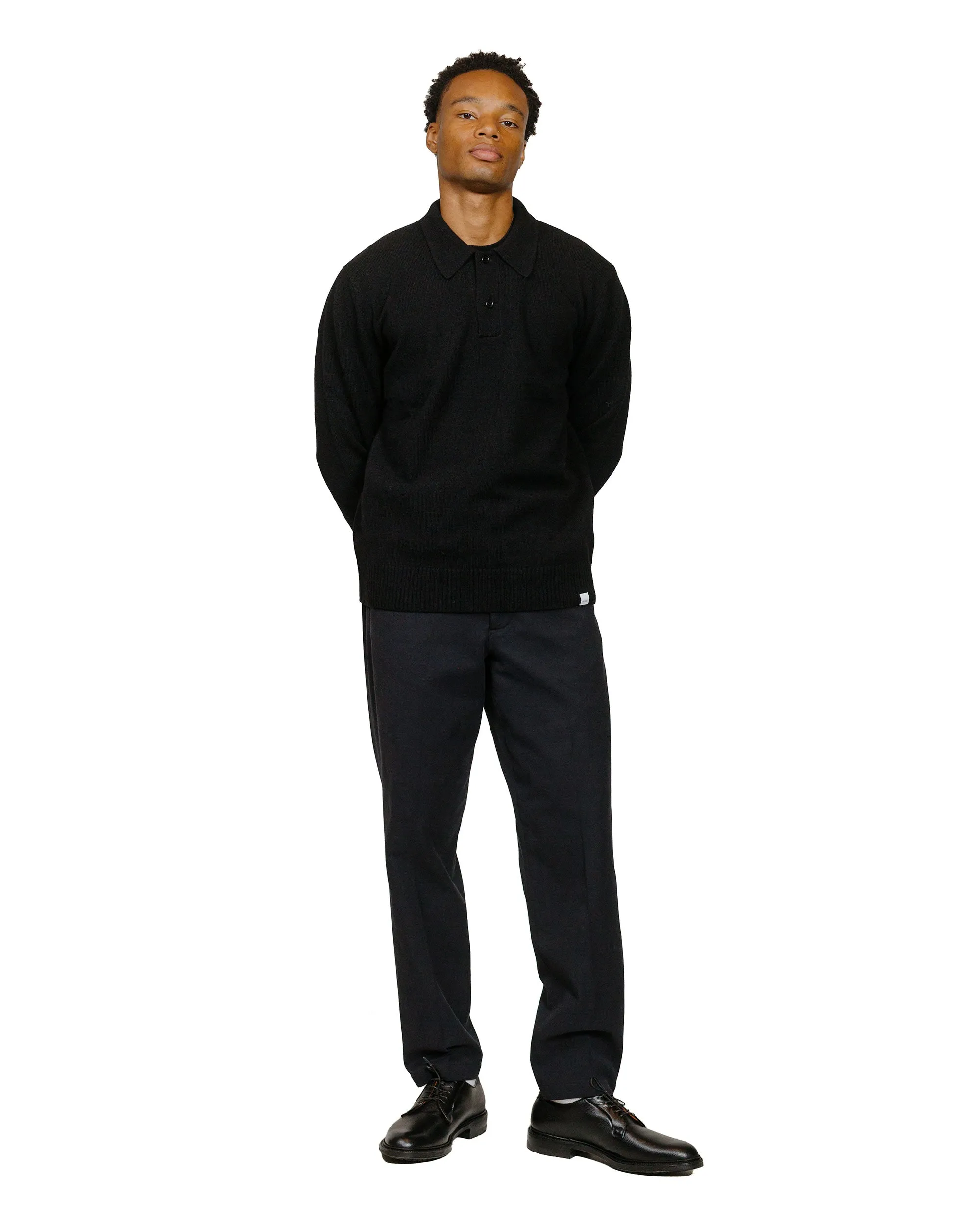 Norse Projects Standard Merino Lambswool Polo Black sold by Lost & Found product image thumbnail 4