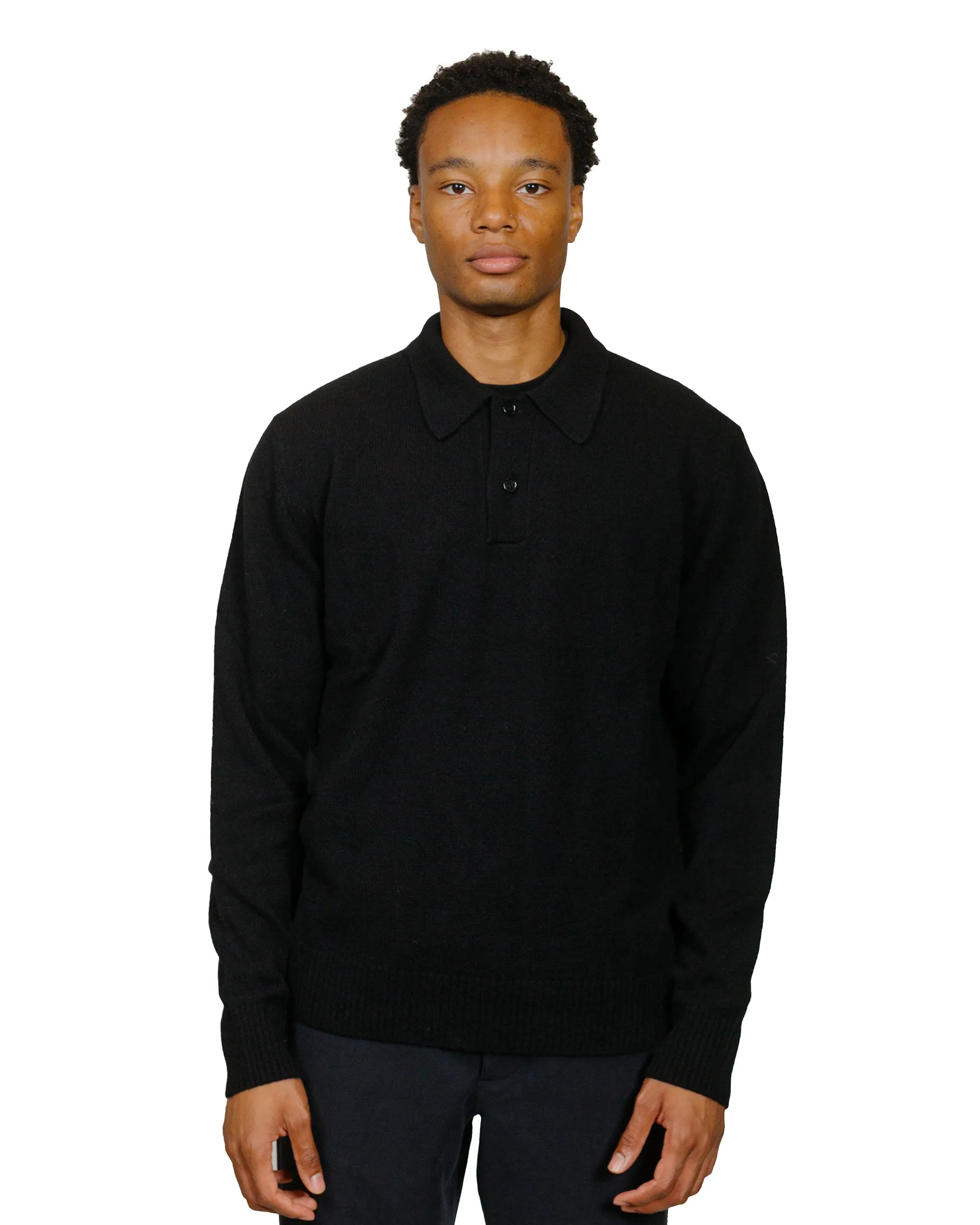 Norse Projects Standard Merino Lambswool Polo Black sold by Lost & Found product image thumbnail 2