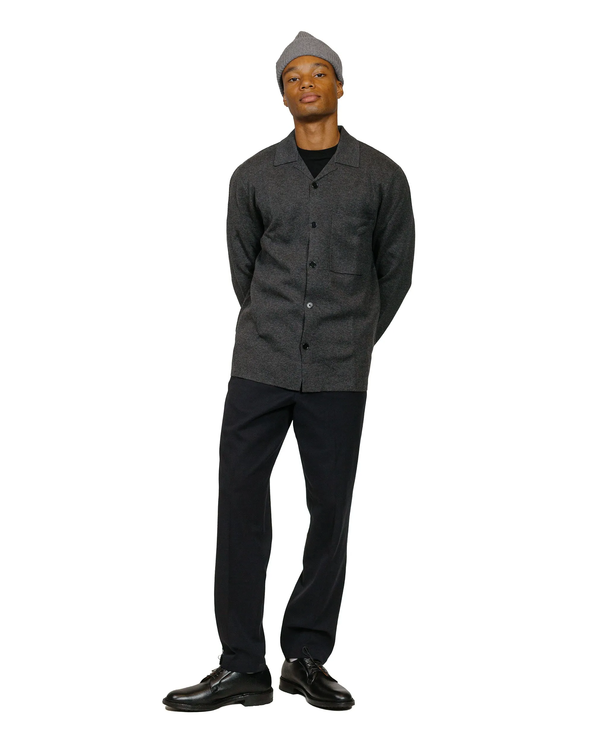 Norse Projects Nicolai Merino Cotton Milano Jacket Dark Grey Melange sold by Lost & Found product image thumbnail 4