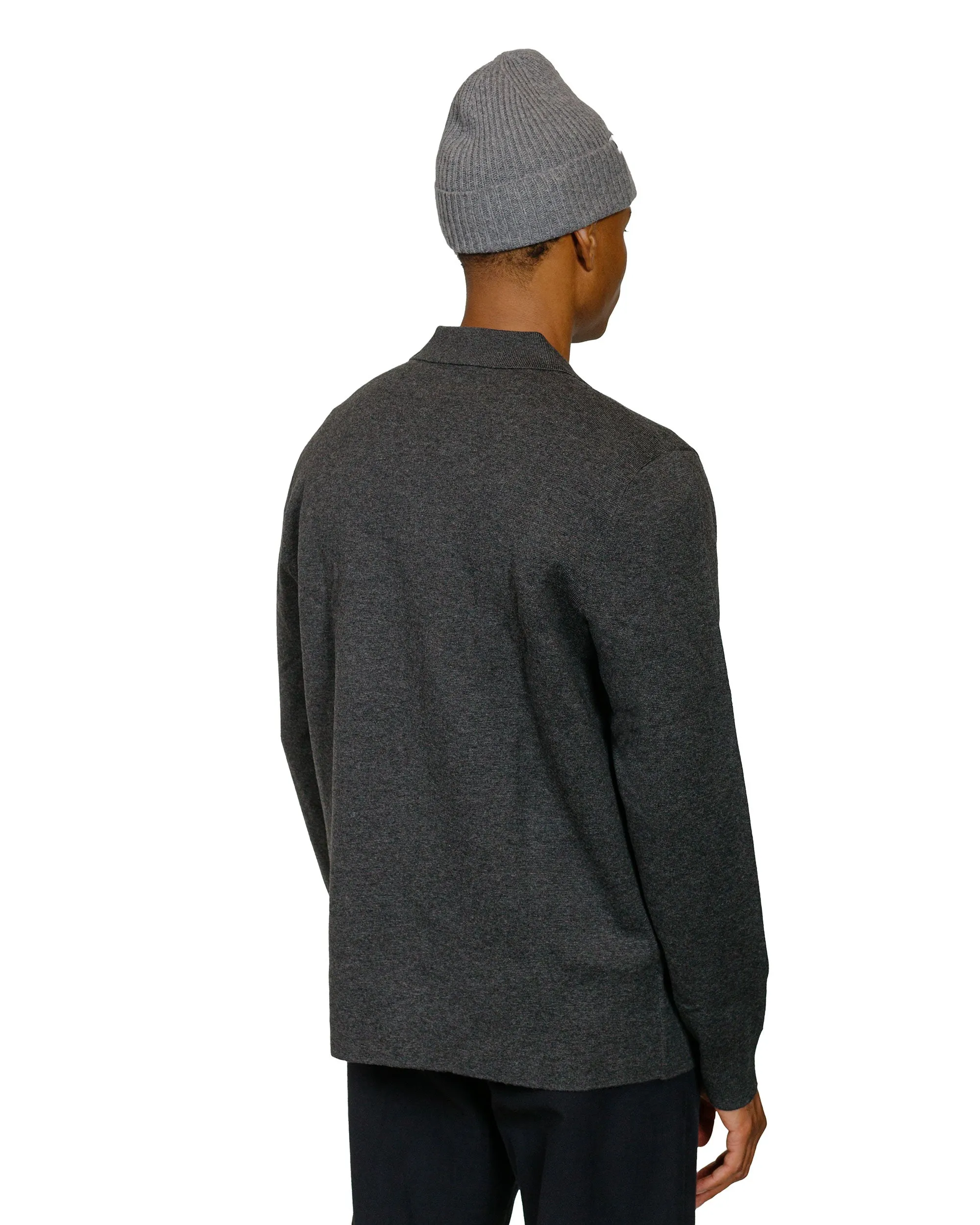 Norse Projects Nicolai Merino Cotton Milano Jacket Dark Grey Melange sold by Lost & Found product image thumbnail 3