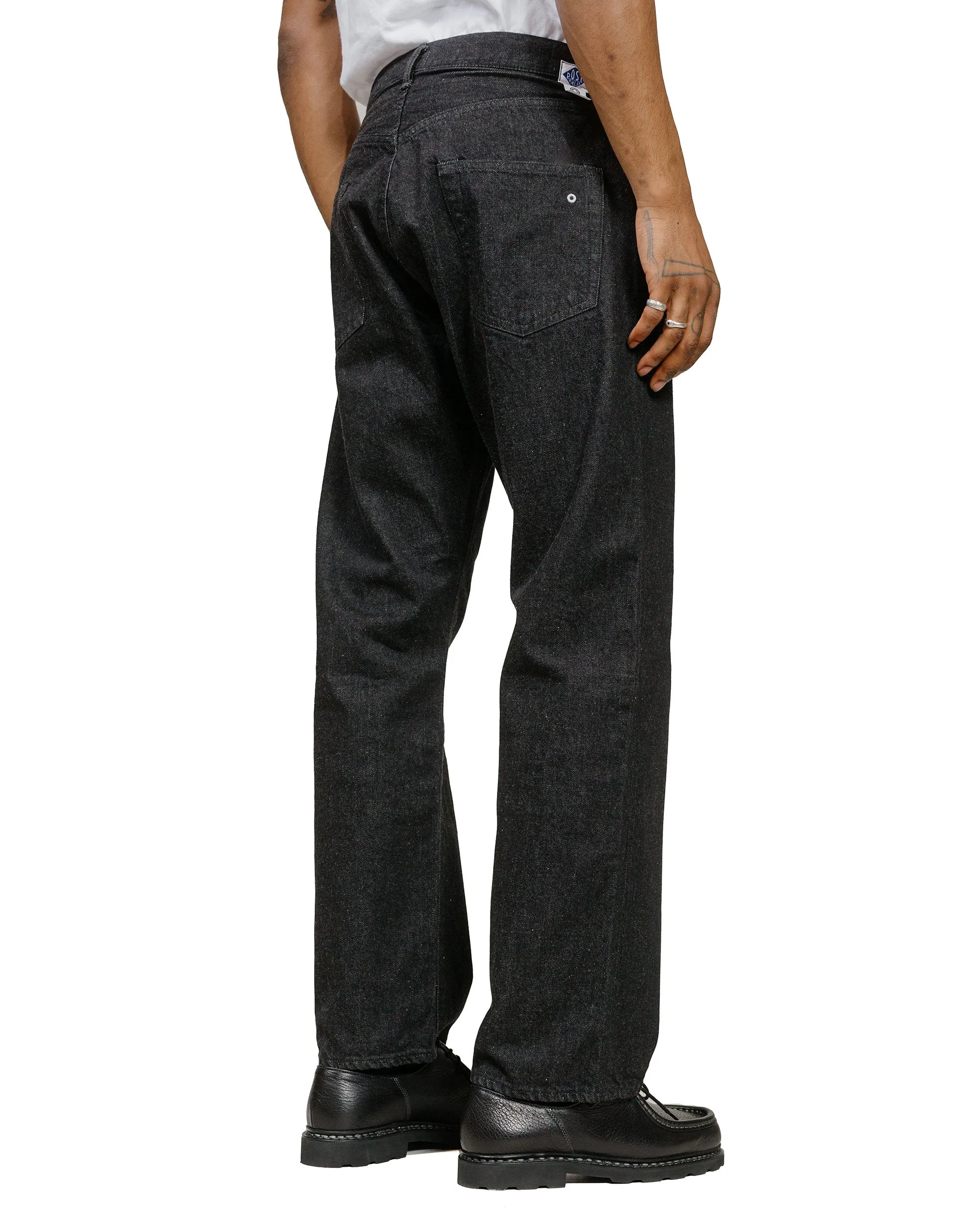 Post O'Alls No.1 Five Pocket 12oz. Selvedge Deep Washed Denim Black sold by Lost & Found product image thumbnail 3