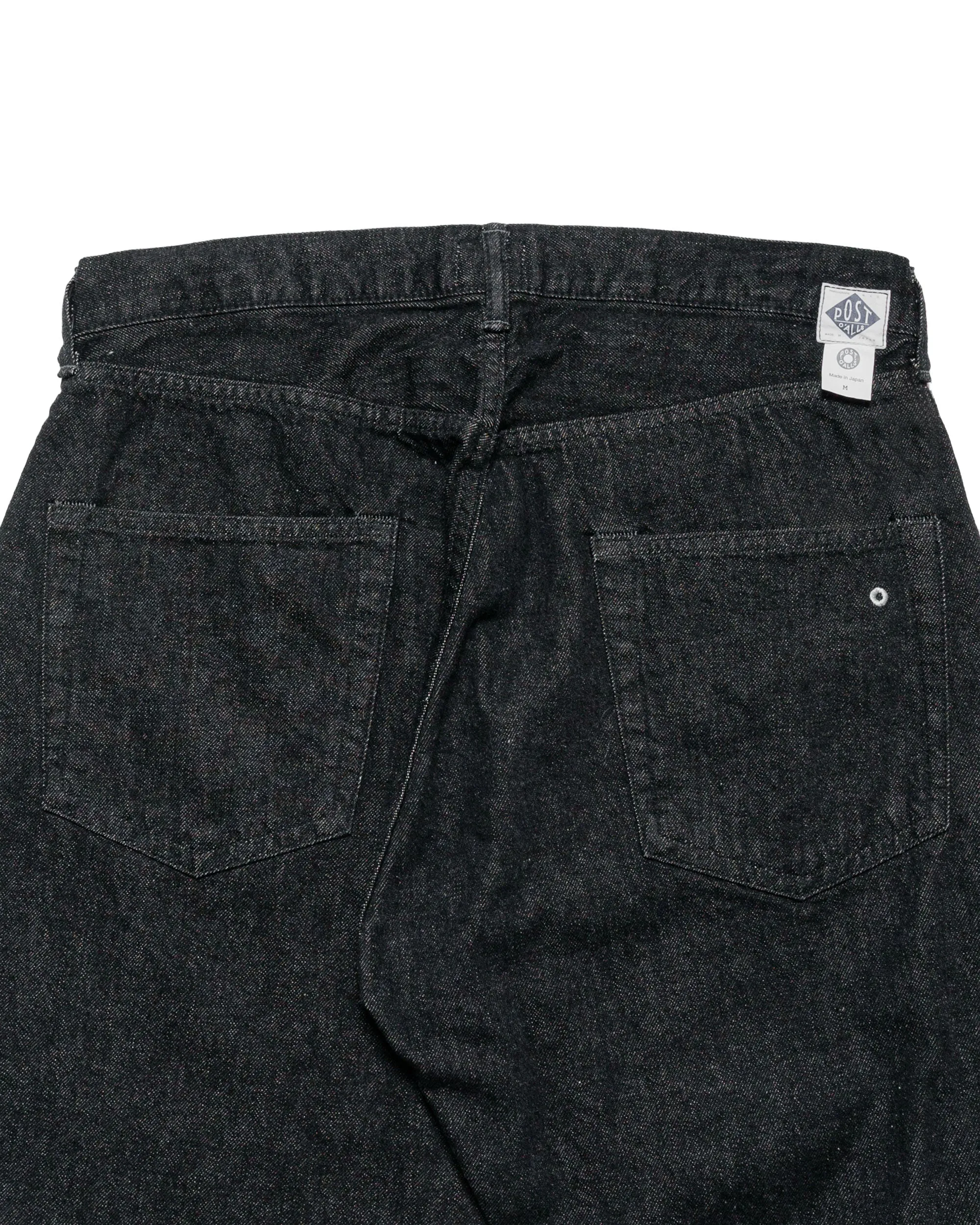 Post O'Alls No.1 Five Pocket 12oz. Selvedge Deep Washed Denim Black sold by Lost & Found product image thumbnail 5