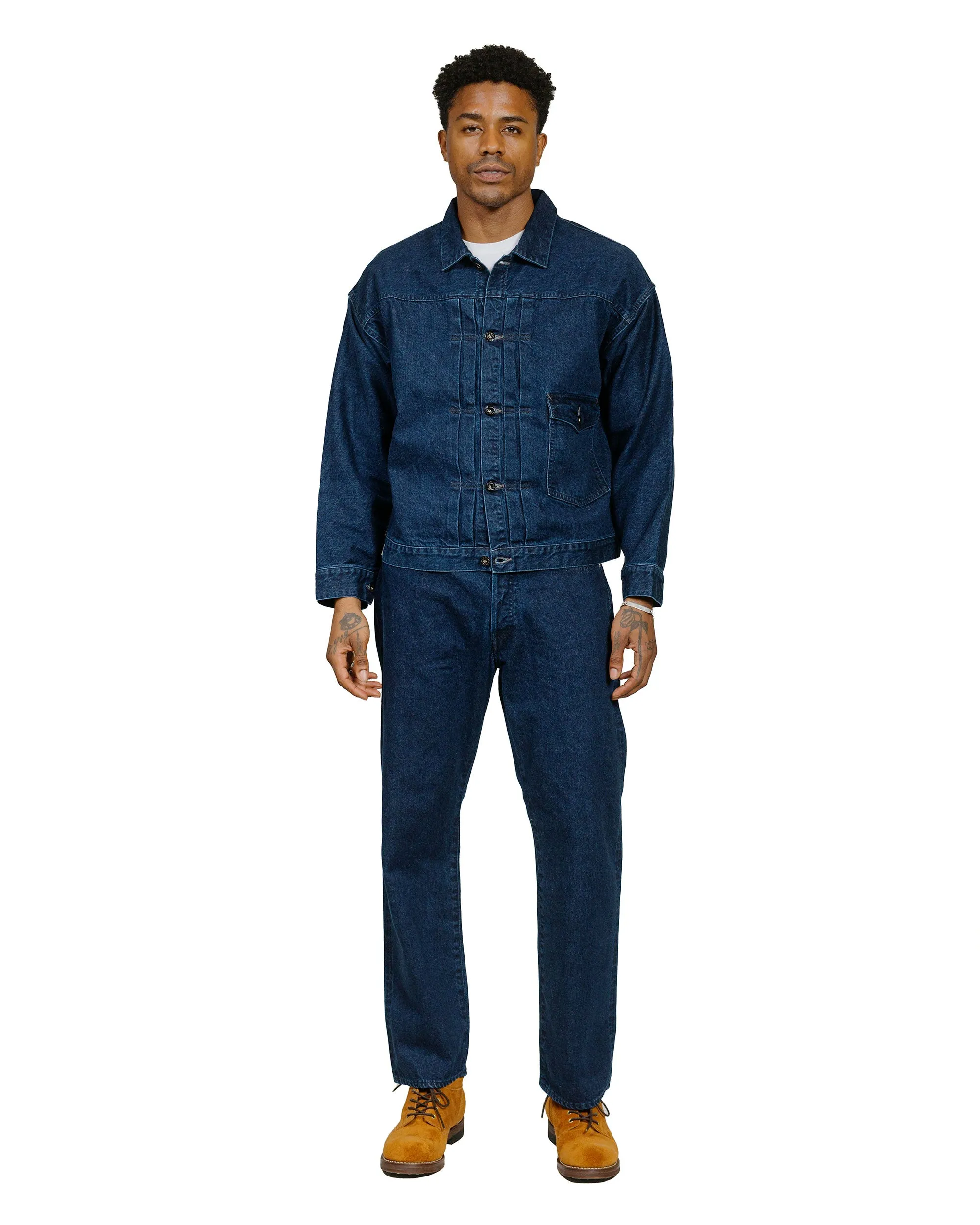 Post O'Alls No.1 Five Pocket 12oz, Selvedge Deep Washed Denim Indigo sold by Lost & Found product image thumbnail 4