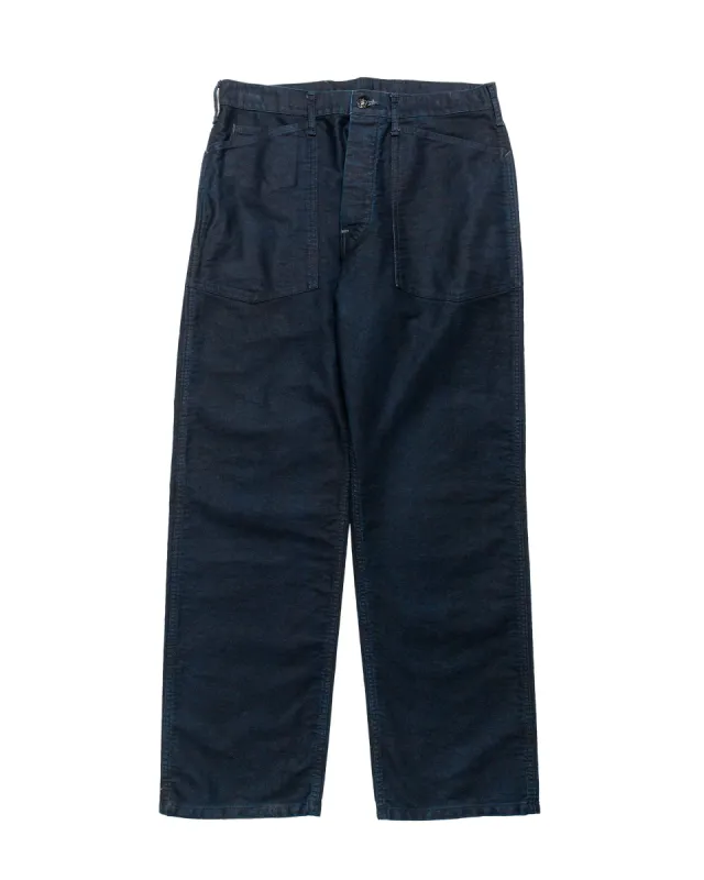 Post O'Alls ARMY Pants Moleskin Black Indigo sold by Lost & Found