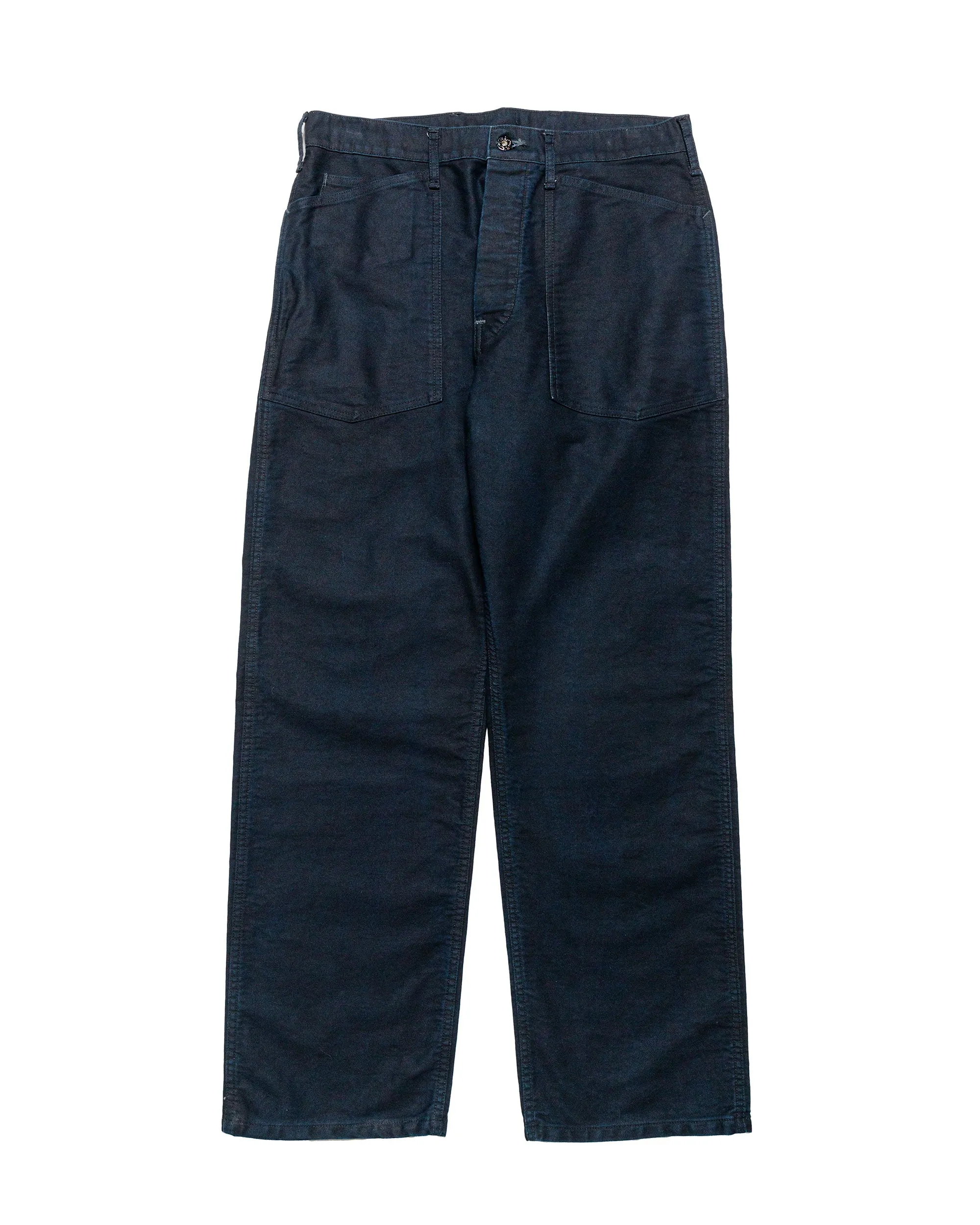 Post O'Alls ARMY Pants Moleskin Black Indigo sold by Lost & Found