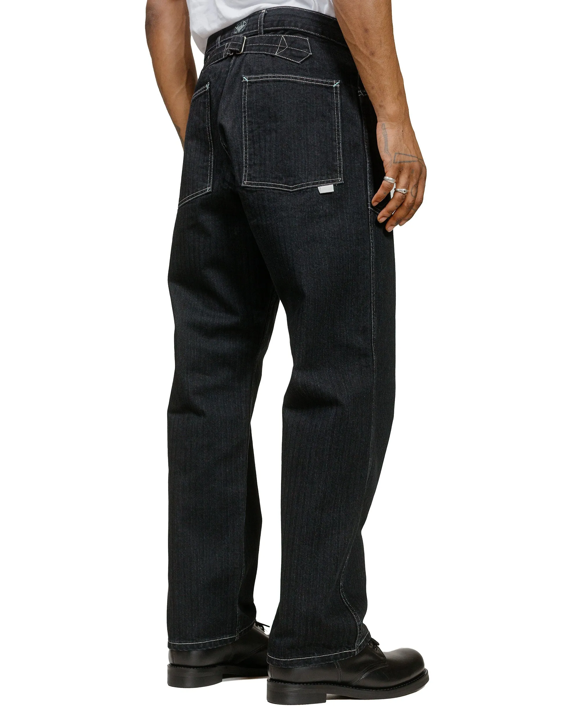 Post O'Alls ARMY Pants Herringbone Denim Black sold by Lost & Found product image thumbnail 3