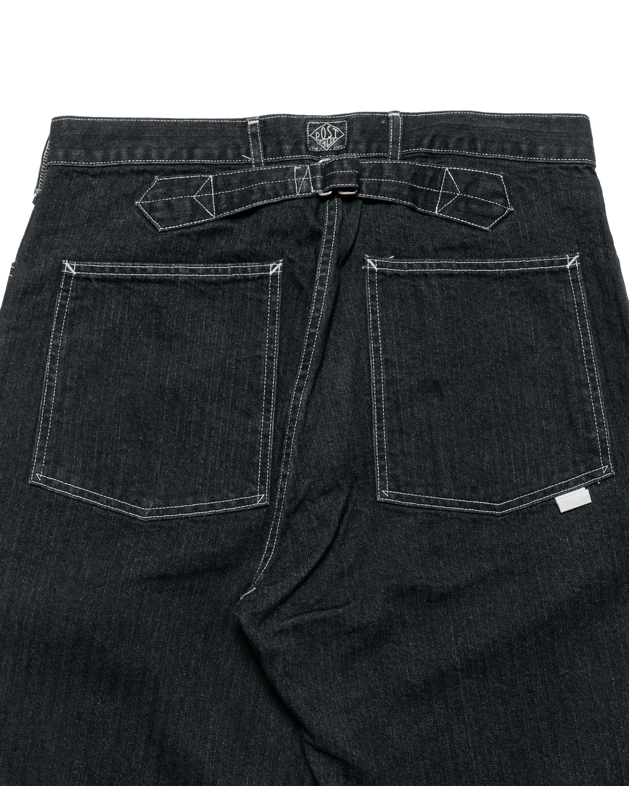 Post O'Alls ARMY Pants Herringbone Denim Black sold by Lost & Found product image thumbnail 5