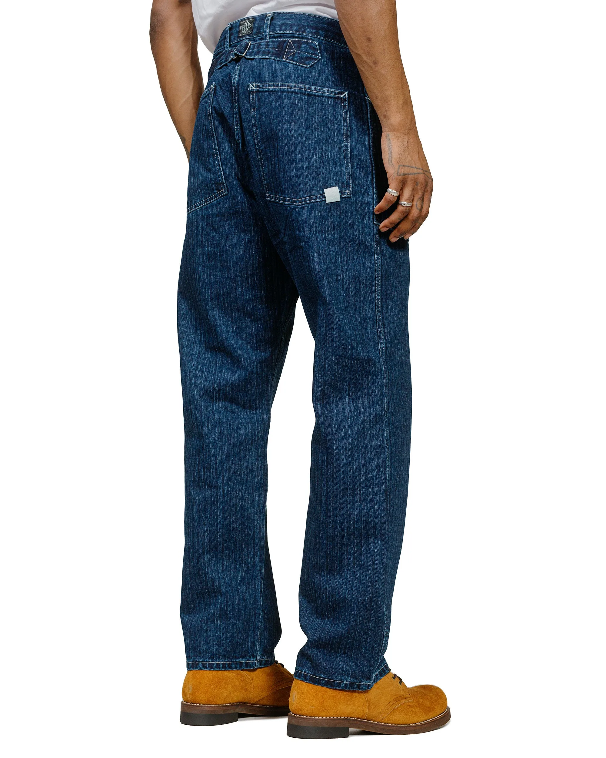Post O'Alls ARMY Pants Herringbone Denim Double Indigo sold by Lost & Found product image thumbnail 3