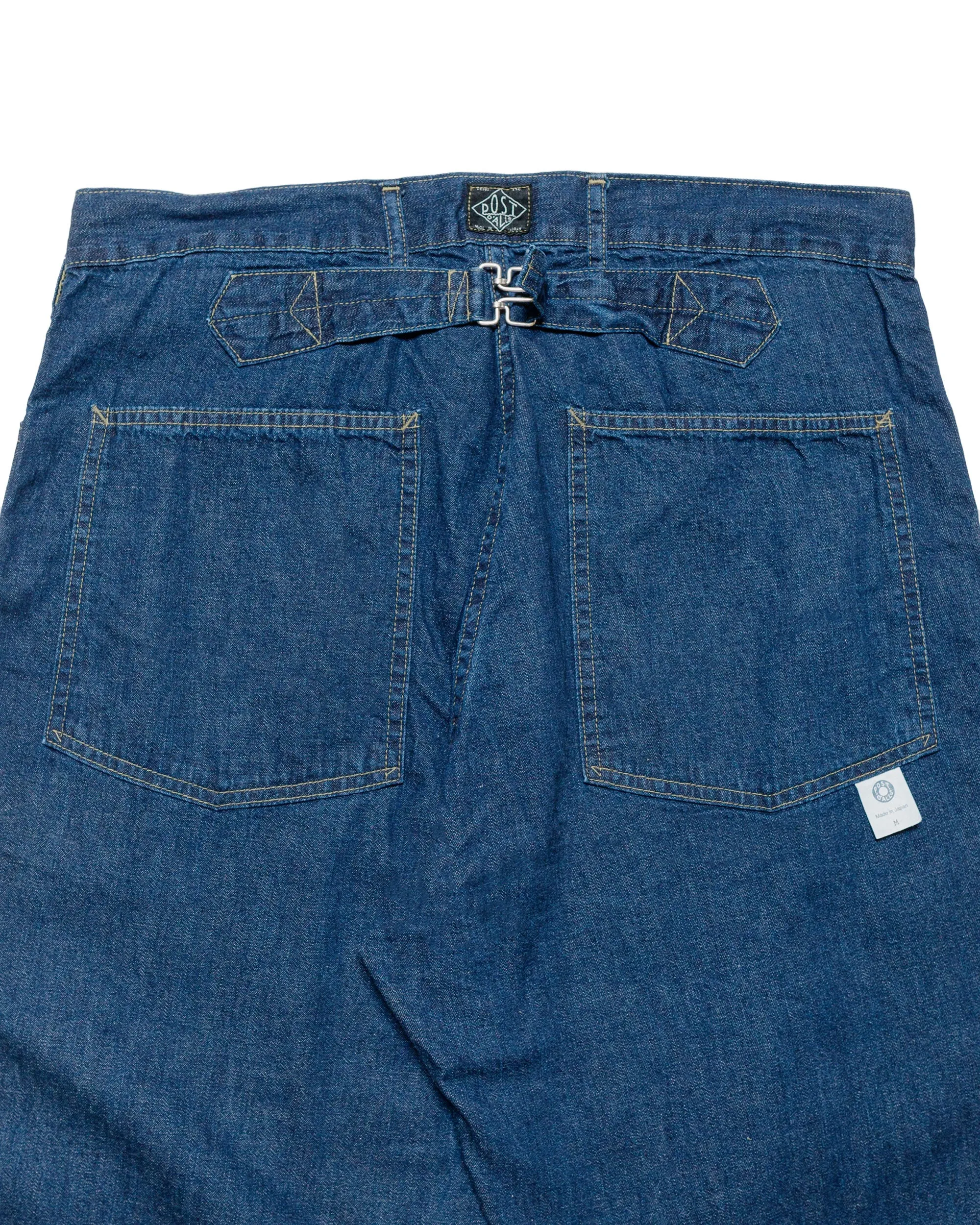 Post O'Alls ARMY Pants Blue Denim w/OD Yellow Stitch Indigo sold by Lost & Found product image thumbnail 5