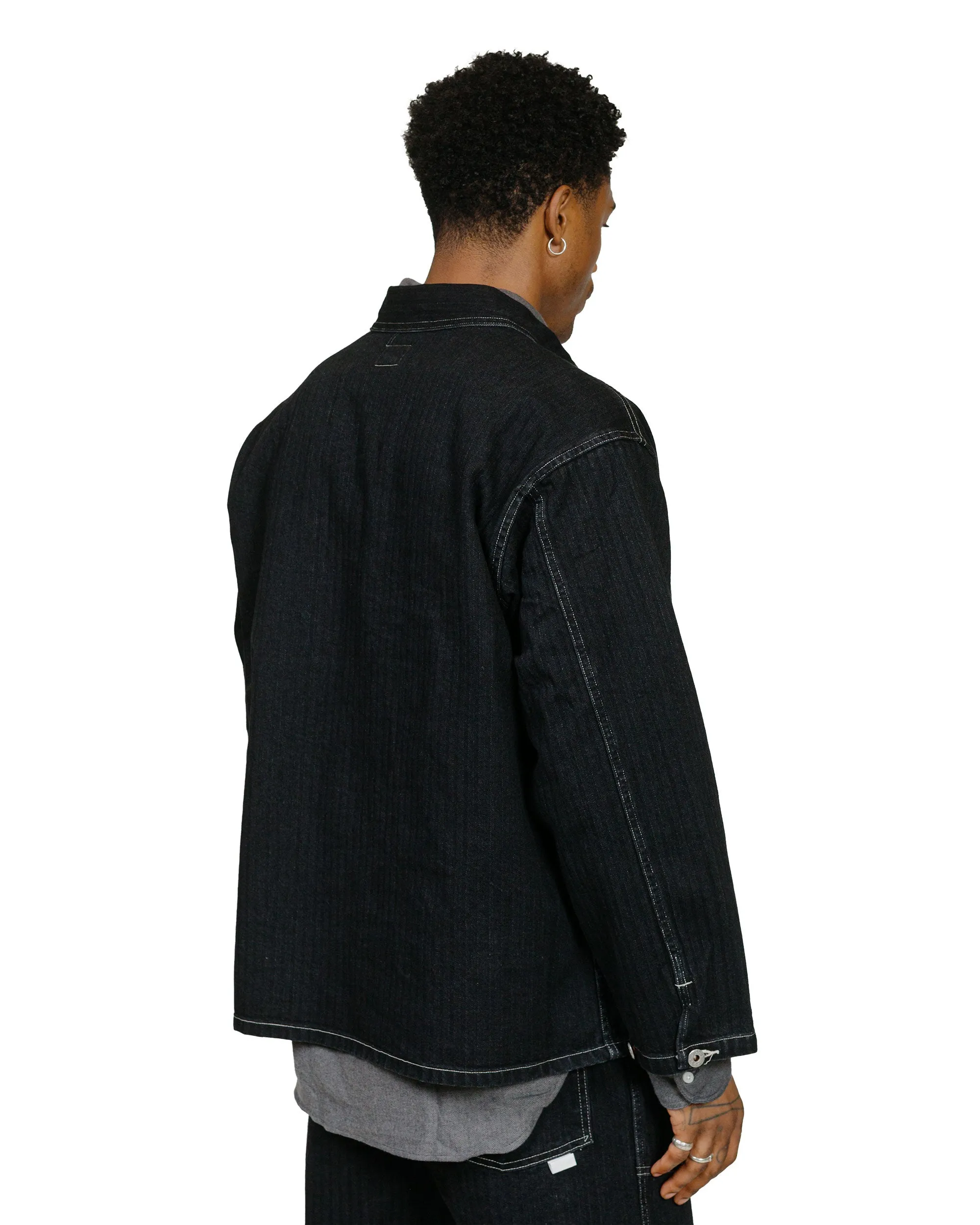 Post O'Alls ARMY Shirt Herringbone Denim Black sold by Lost & Found product image thumbnail 3