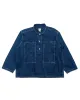 Post O'Alls Army Shirt Herringbone Denim Double Indigo sold by Lost & Found