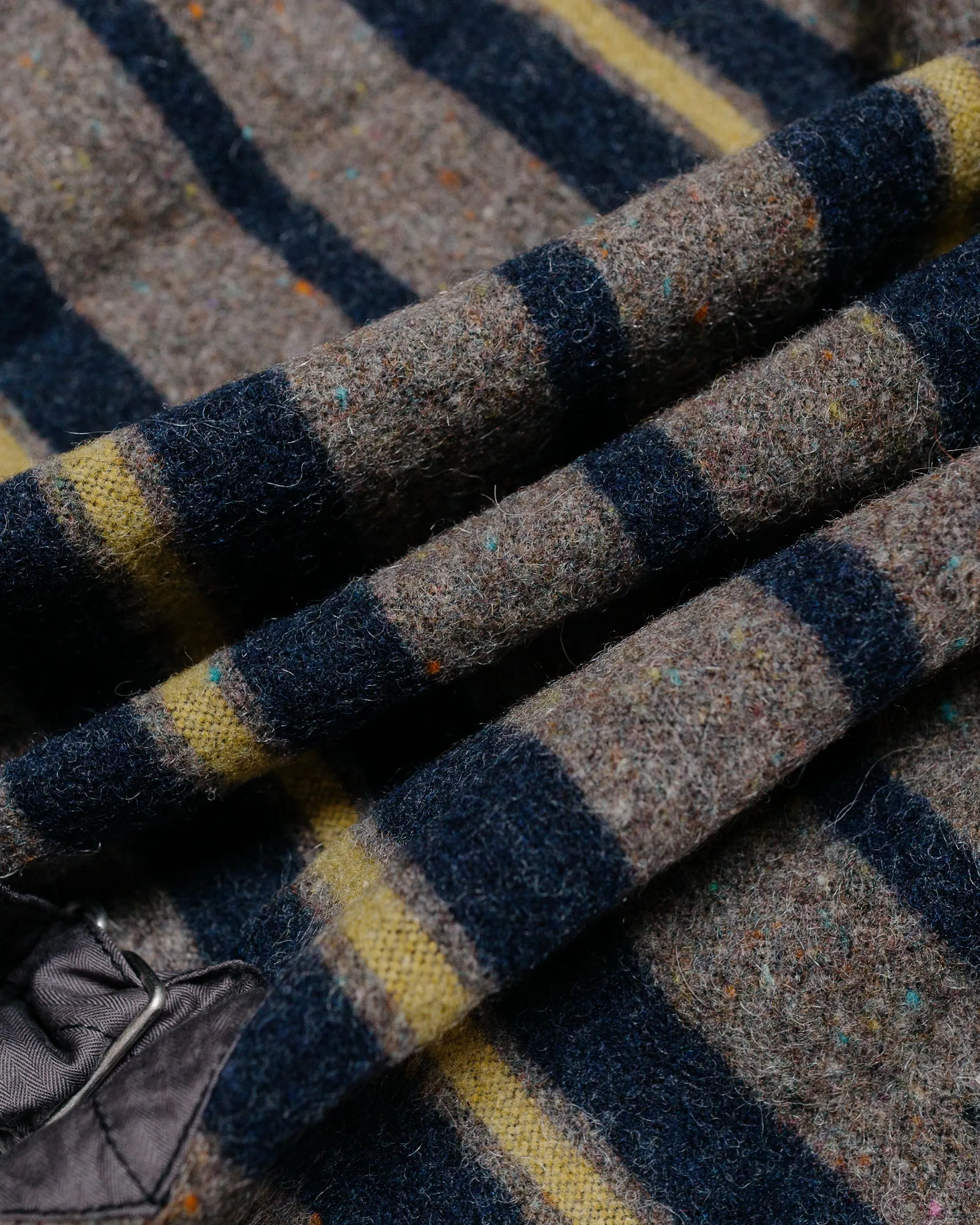 Post O'Alls Fleece Vest Trashed Wool Navy Stripe sold by Lost & Found product image thumbnail 5