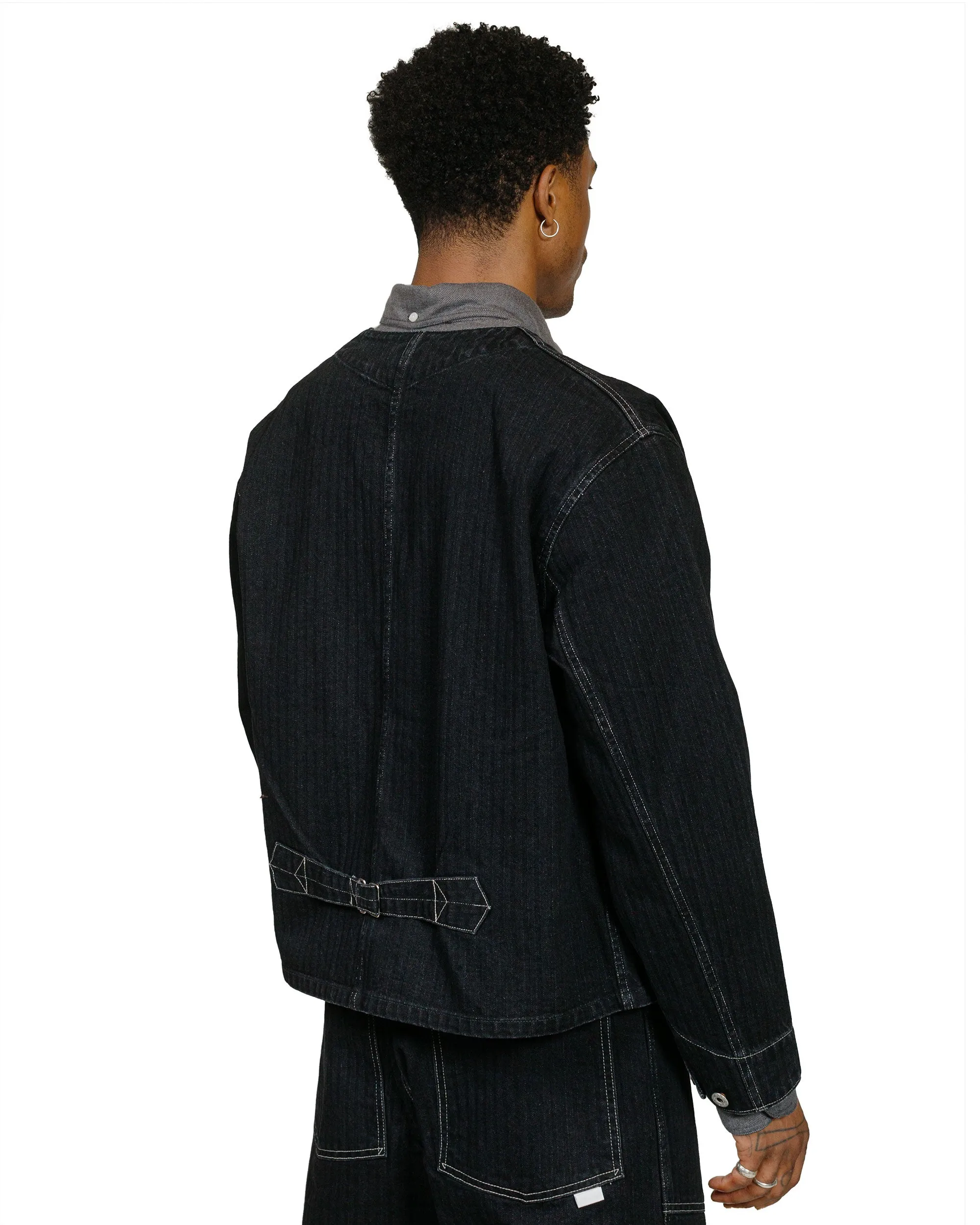 Post O'Alls Stoker's Jacket Herringbone Denim Black sold by Lost & Found product image thumbnail 3