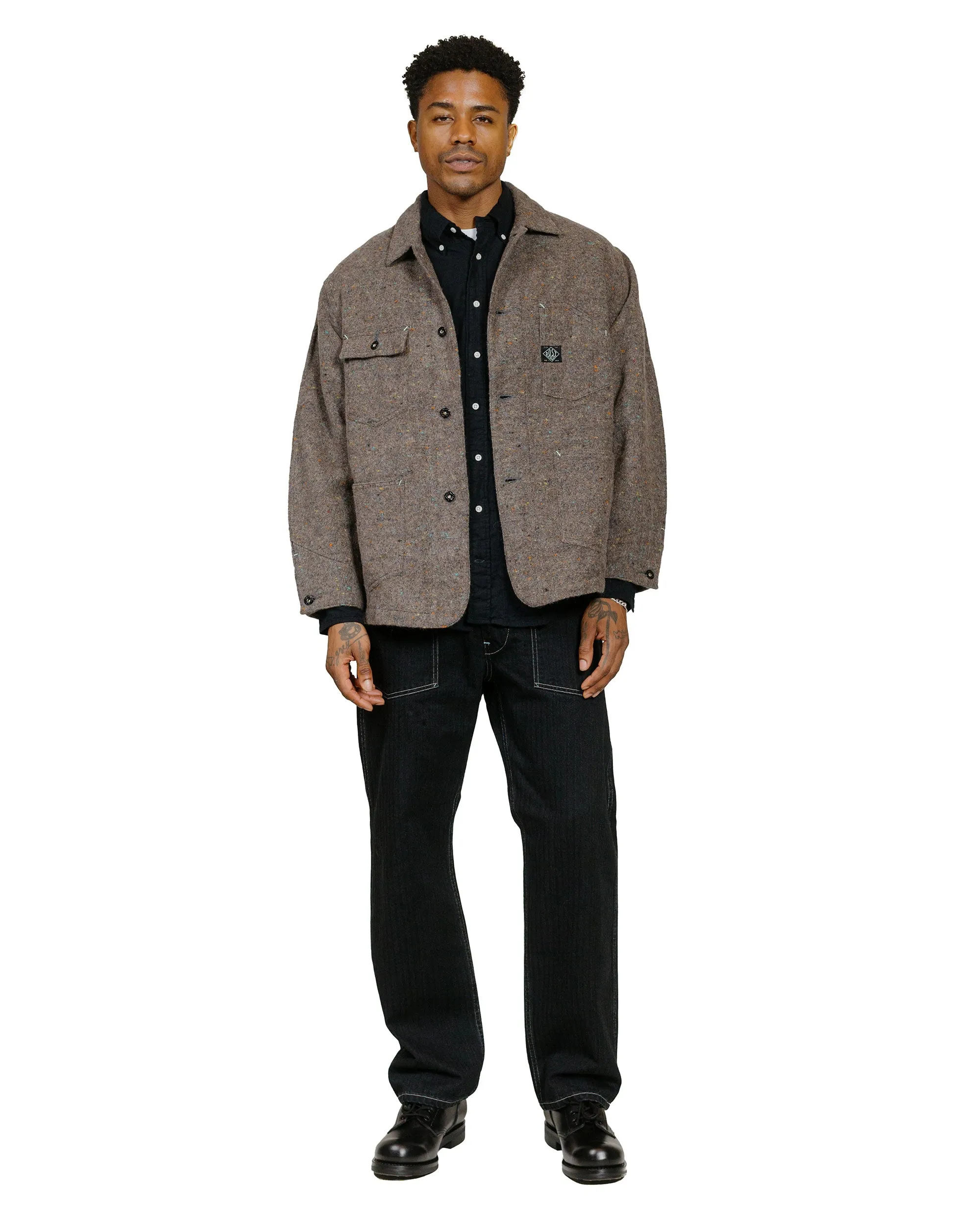 Gitman Vintage Bros. Black Brushed Winter Seersucker Shirt sold by Lost & Found product image thumbnail 4