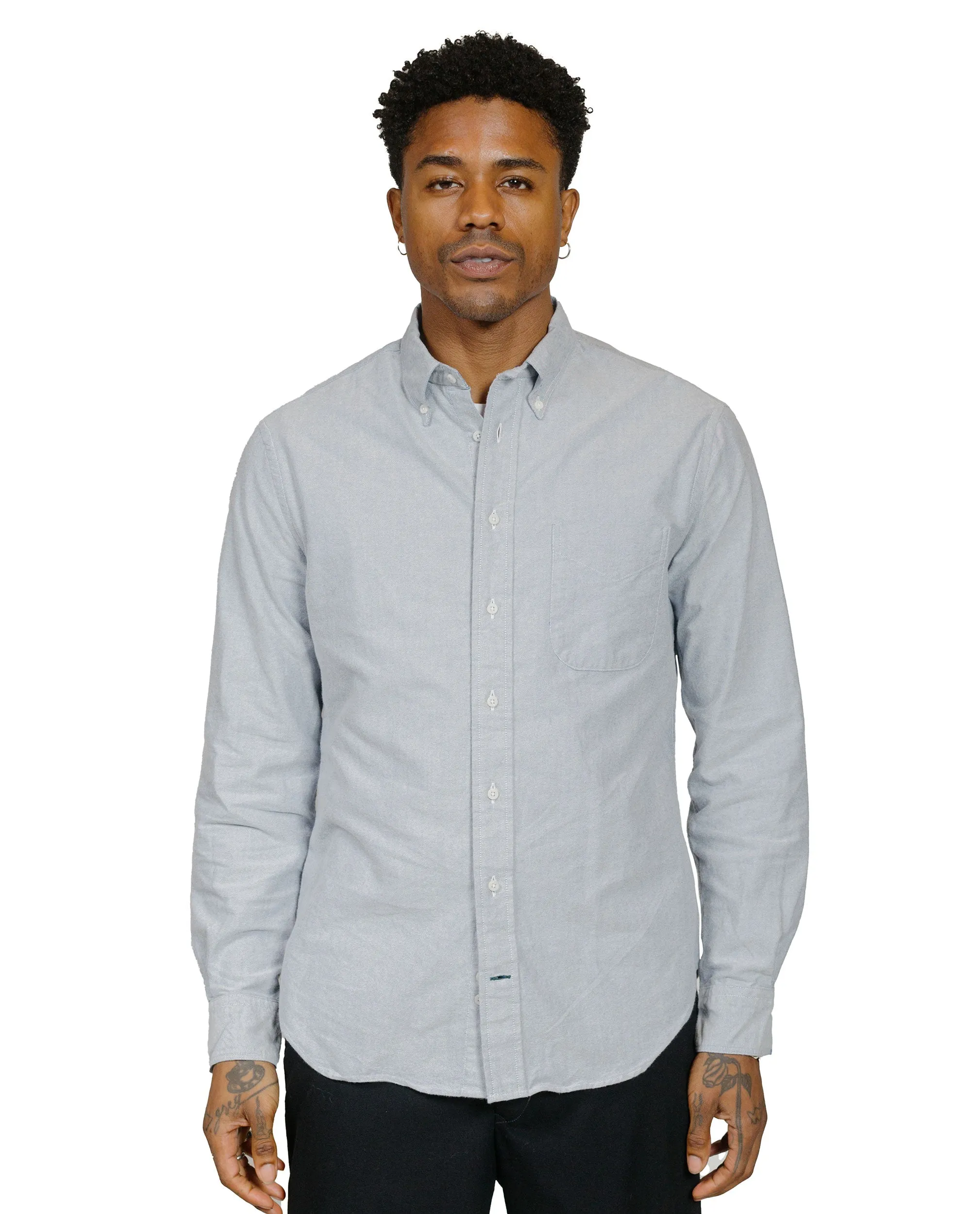 Gitman Vintage Bros. Navy Brushed Fall Oxford sold by Lost & Found product image thumbnail 2