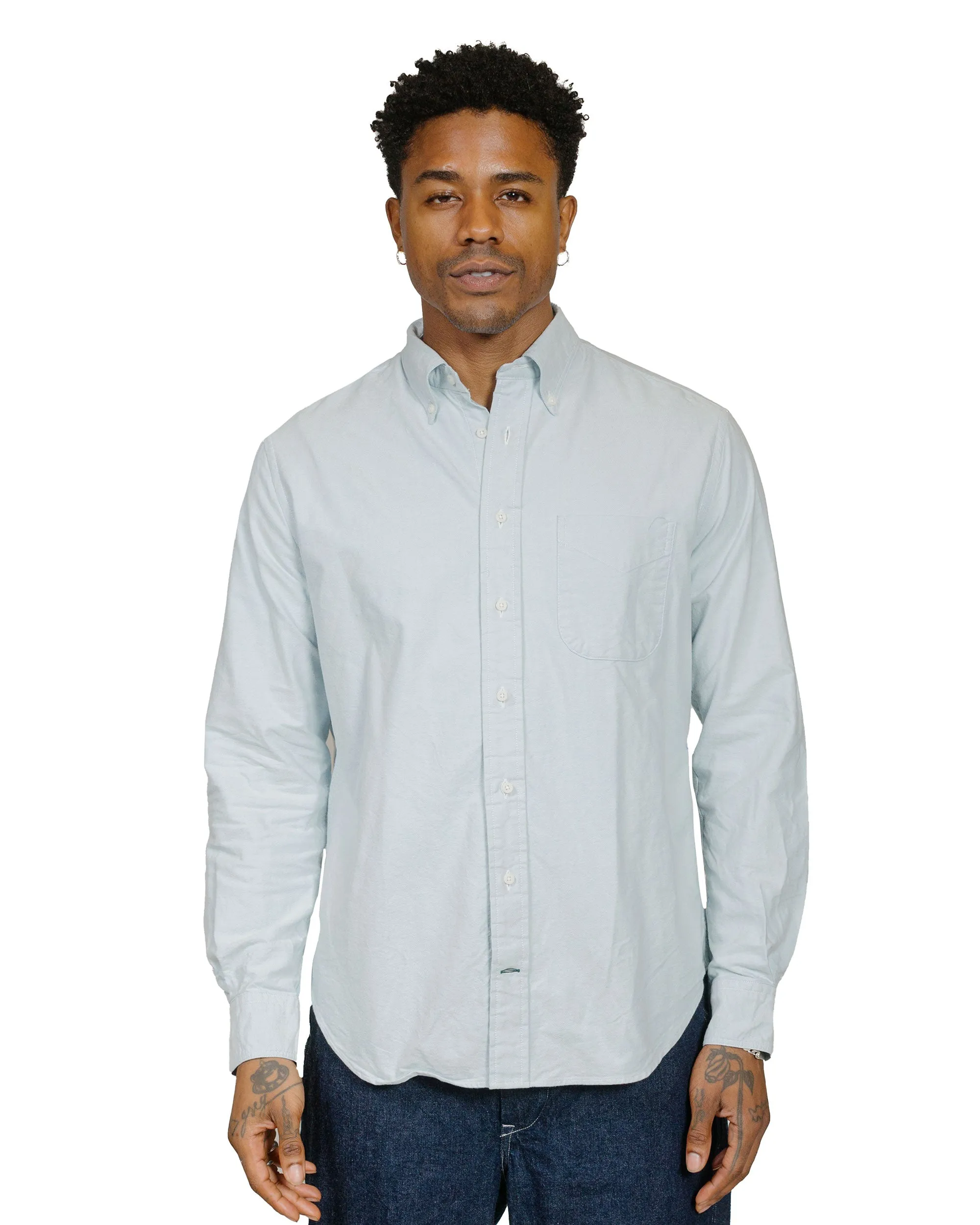 Gitman Vintage Bros. Blue Brushed Fall Oxford sold by Lost & Found product image thumbnail 2