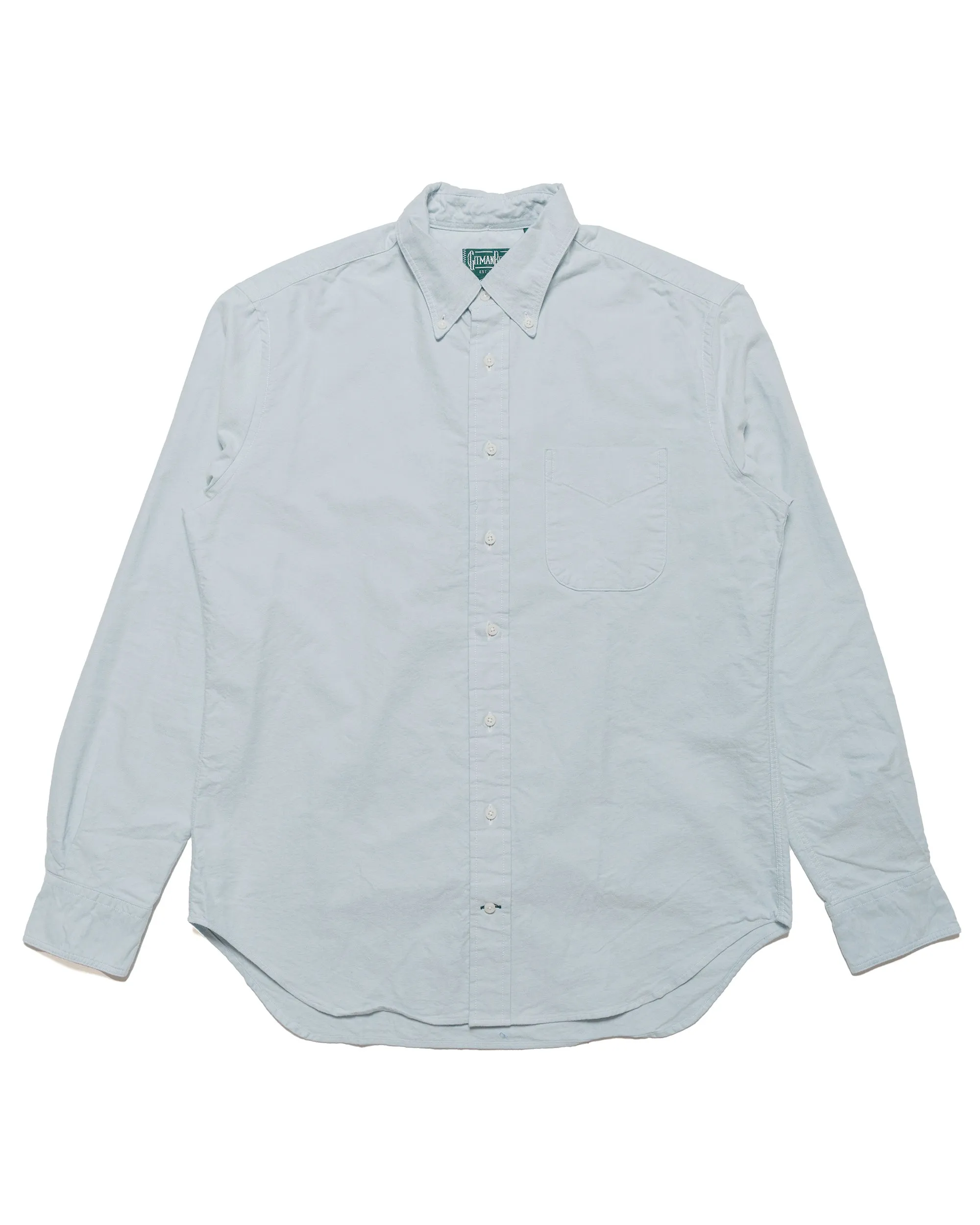 Gitman Vintage Bros. Blue Brushed Fall Oxford sold by Lost & Found