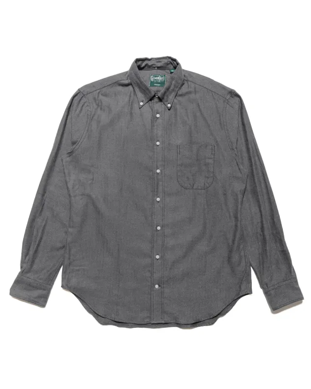 Gitman Vintage Bros. Grey Shetland Flannel Shirt sold by Lost & Found