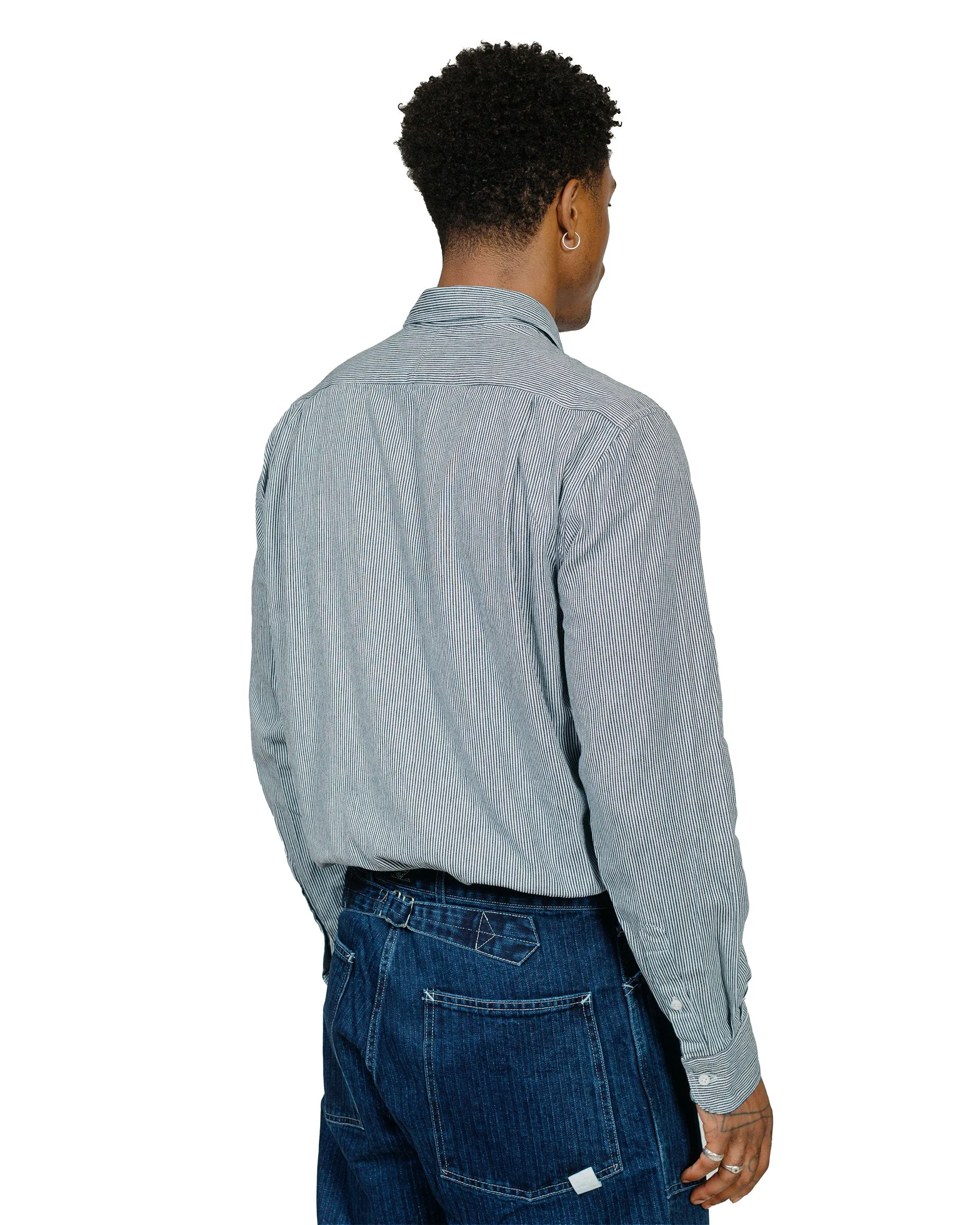 Gitman Vintage Bros. Hickory Stripe Denim Work Shirt sold by Lost & Found product image thumbnail 3