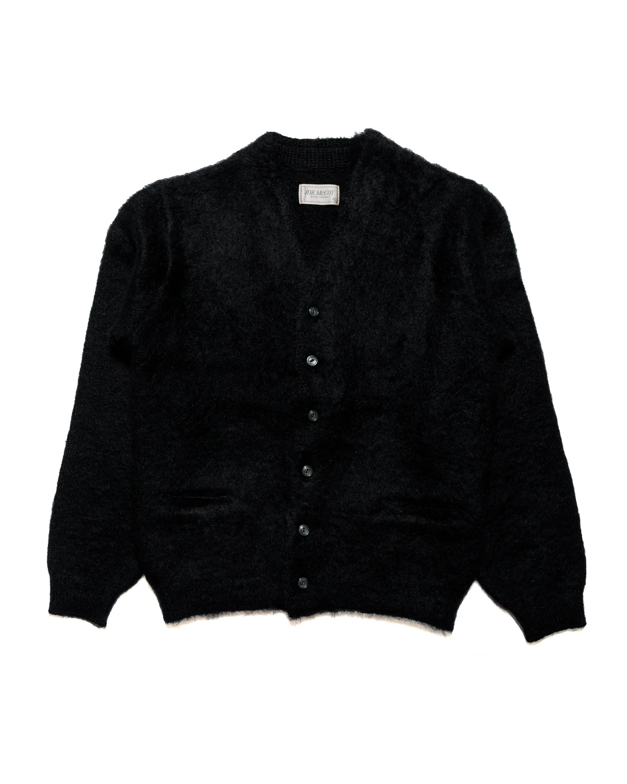 The Real McCoy's MC19103 JM Mohair Cardigan Black sold by Lost & Found