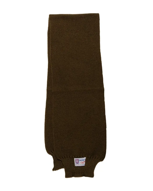 The Real McCoy's MA24103 Scarf, Wool-Knit Olive sold by Lost & Found